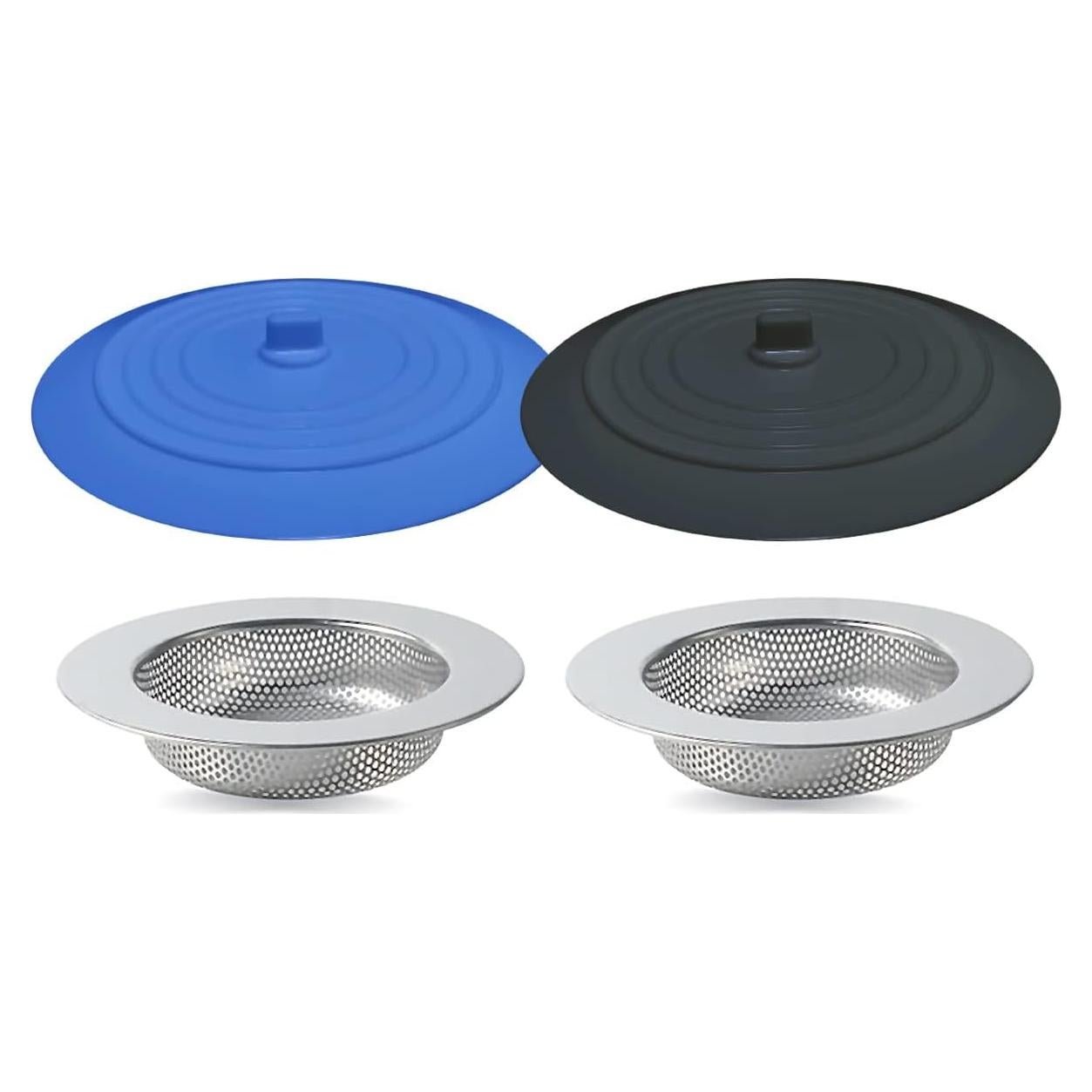 Kit de tapones y coladores Seatery 4 piezas 15 cm acero