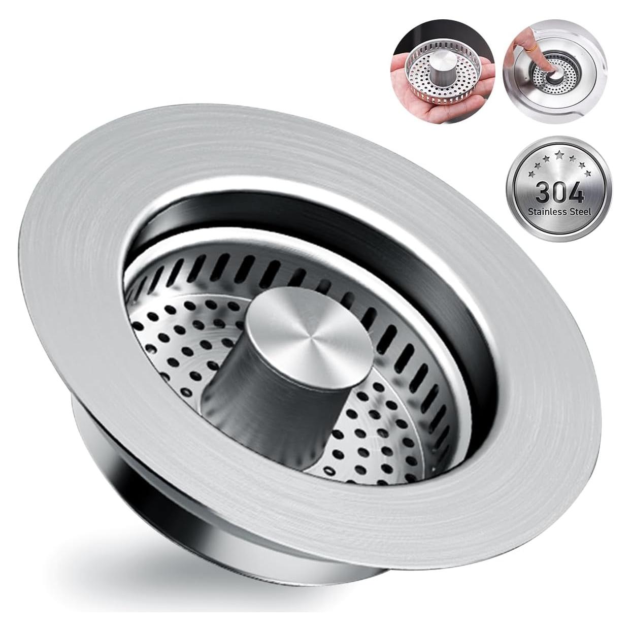 Colador de desagüe RLQXG 3 en 1 Acero Inoxidable 304