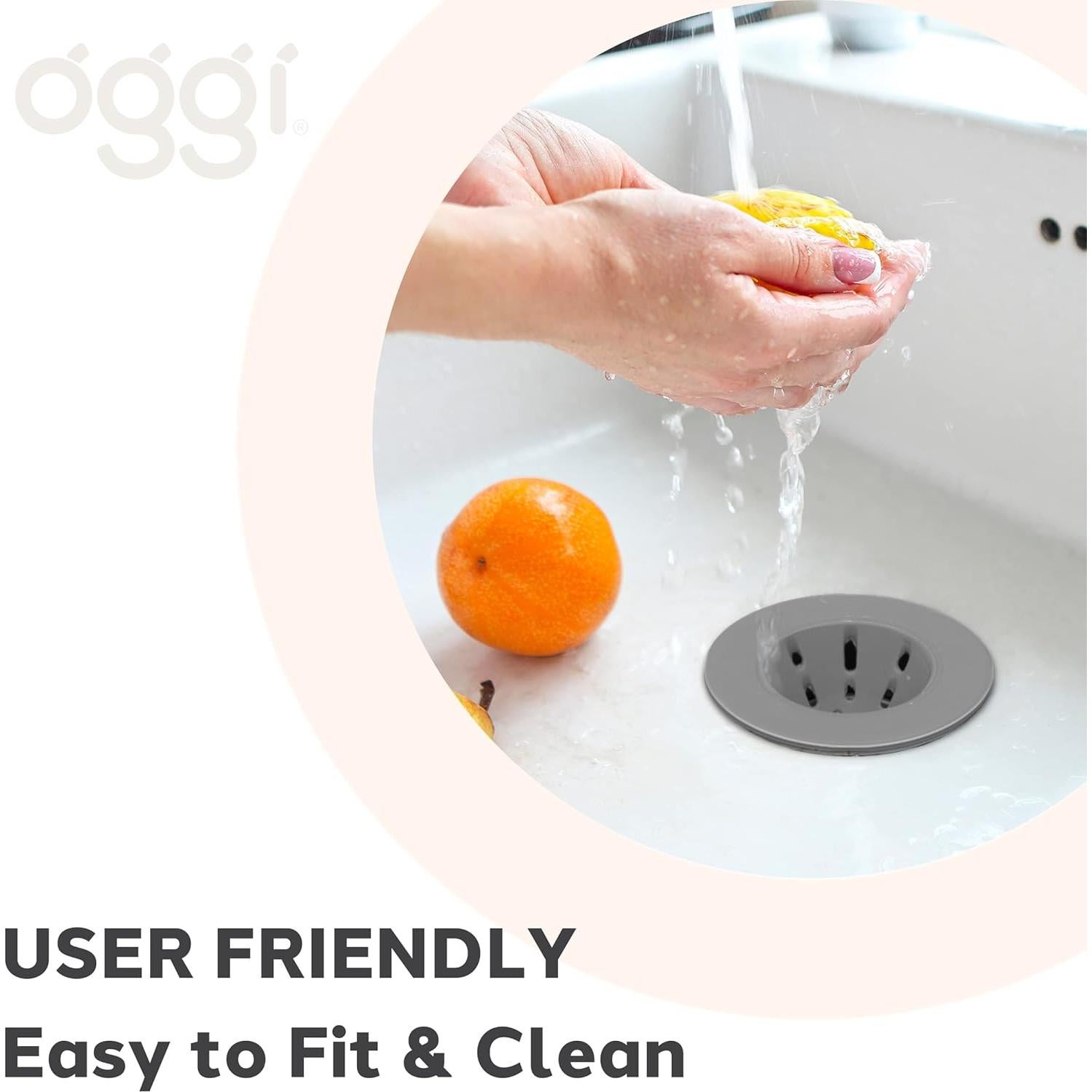 Colador de Fregadero de Silicona OGGI 11,68 cm Gris