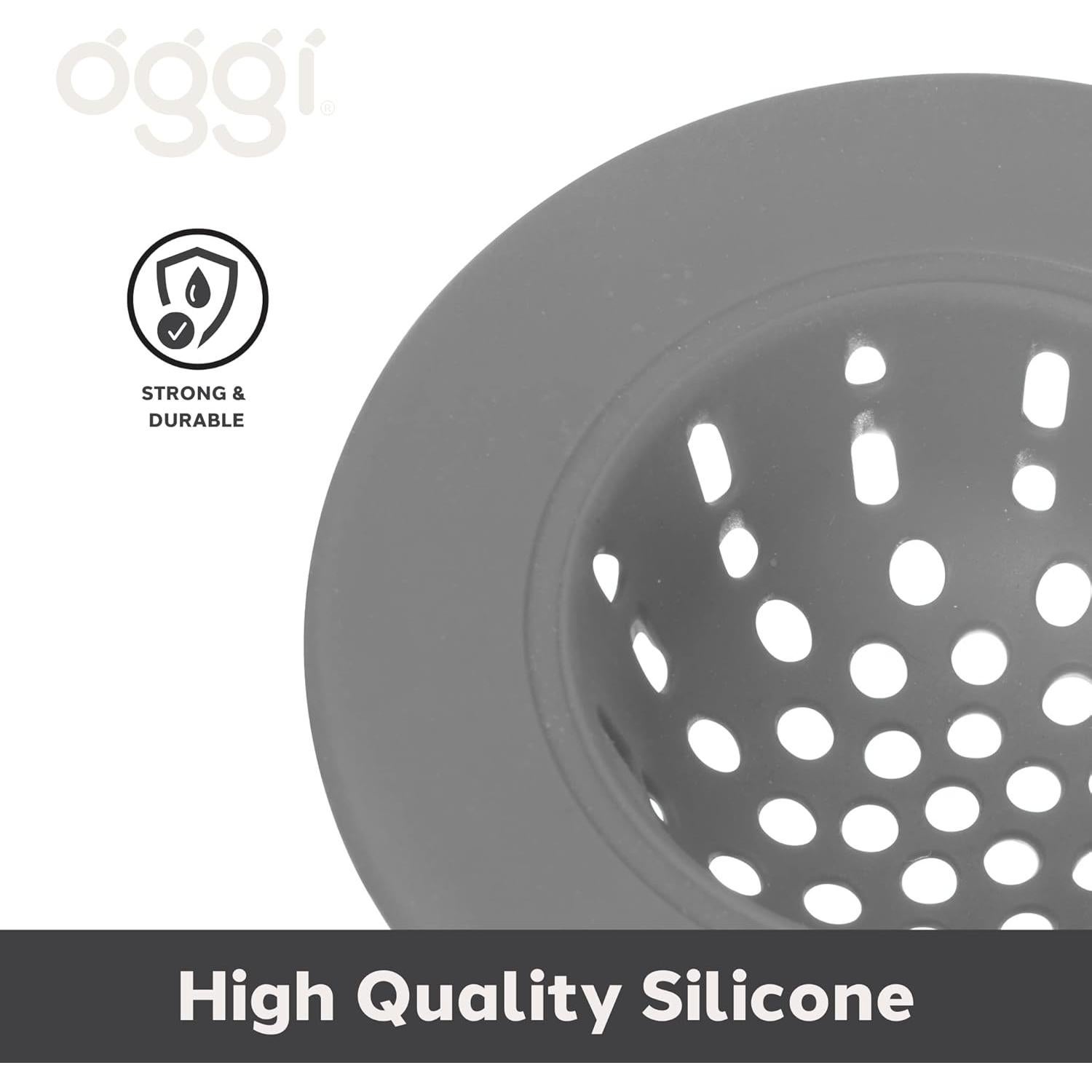 Colador de Fregadero de Silicona OGGI 11,68 cm Gris