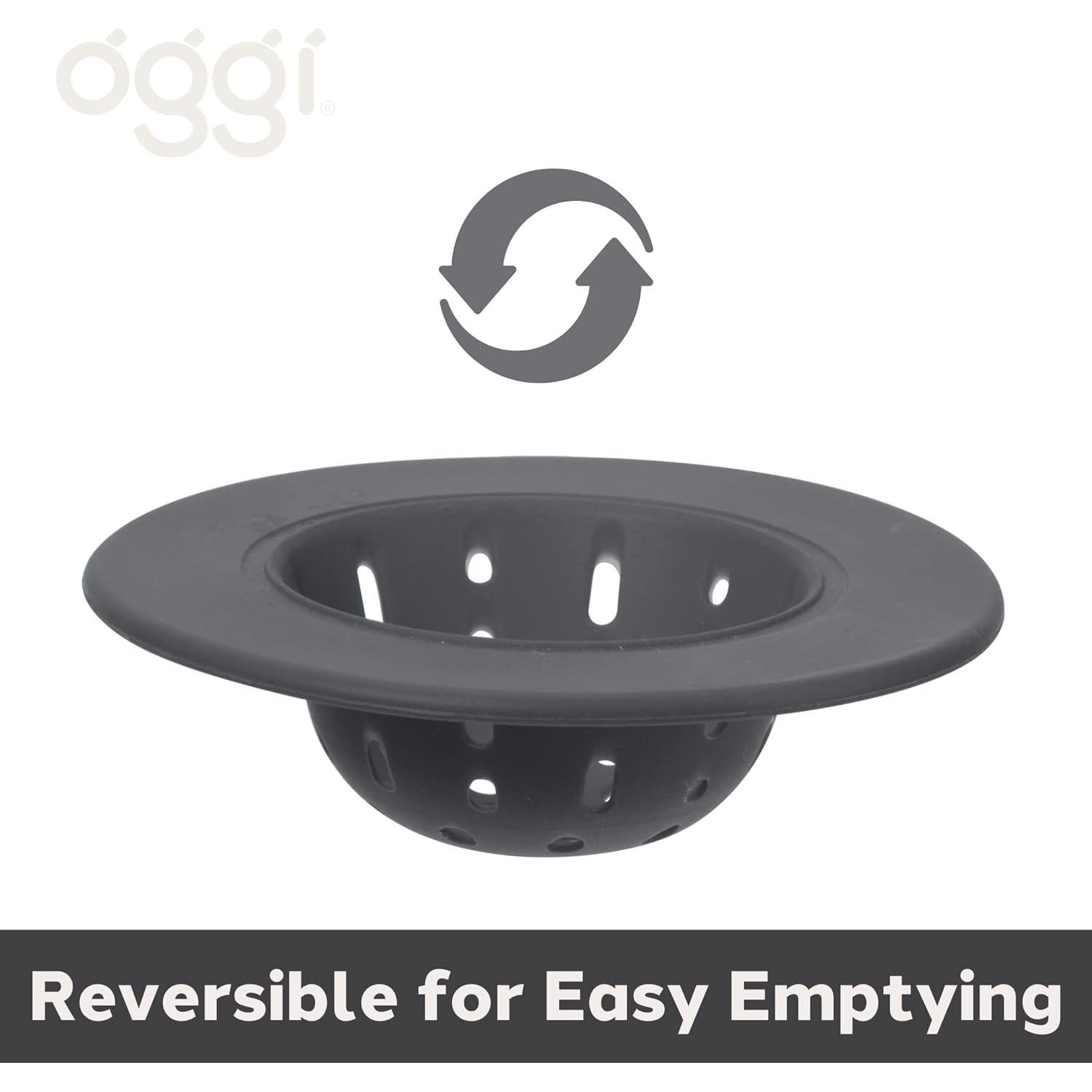 Colador de Fregadero de Silicona OGGI 11,68 cm Gris