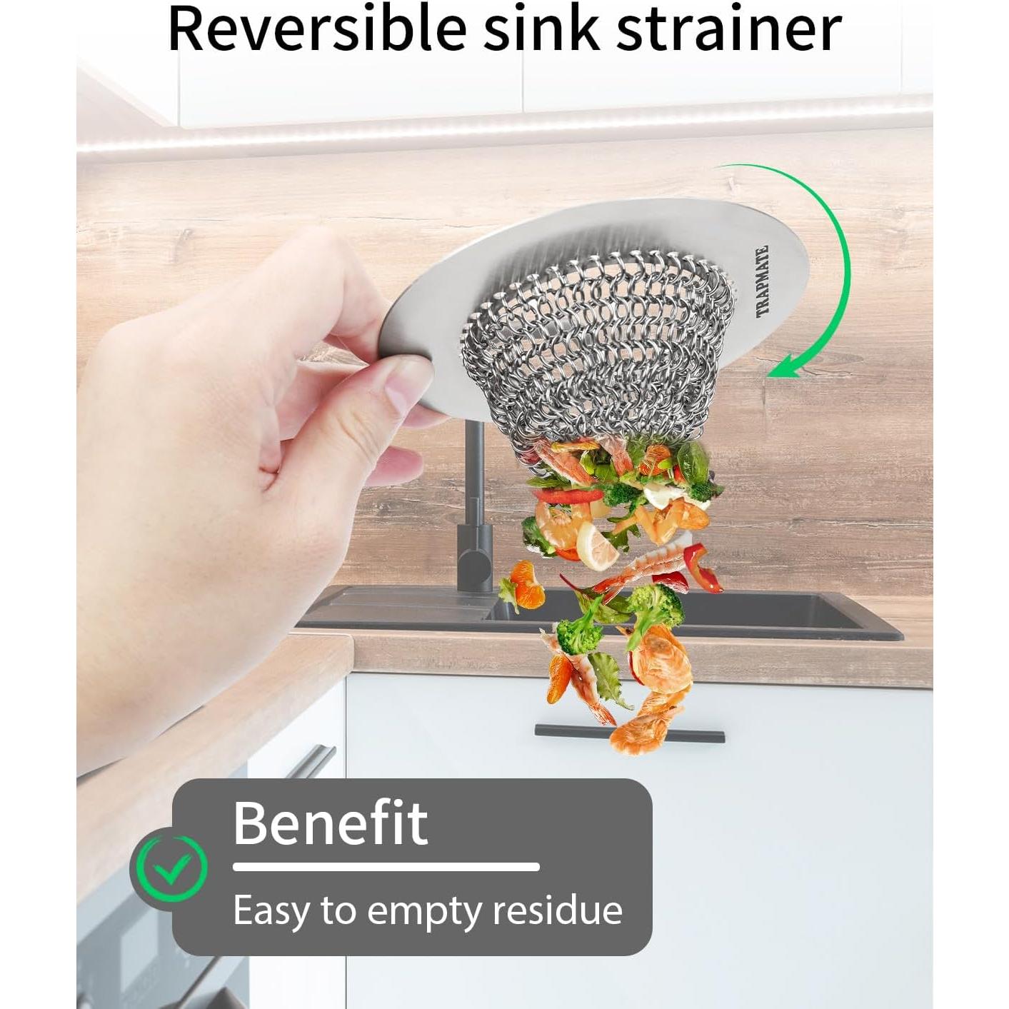 Colador de Fregadero TRAPMATE Acero Inoxidable 11.18 cm