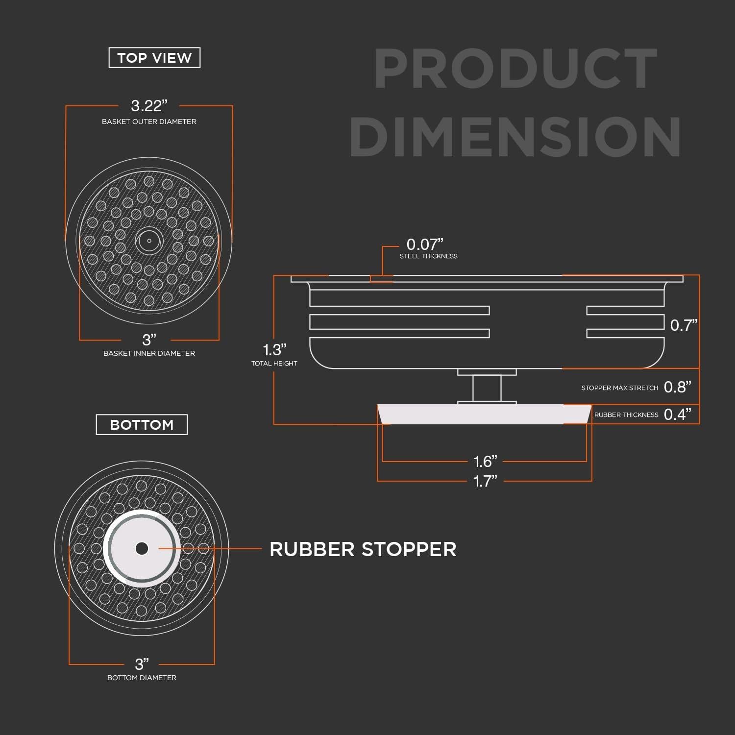 Canasta colador fregadero acero inoxidable Highcraft 9843 8,89 cm