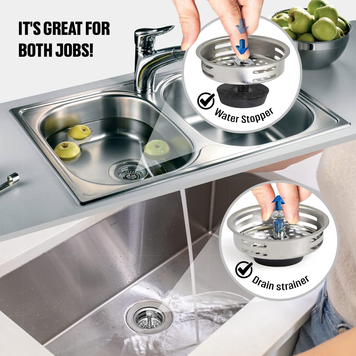 Canasta colador fregadero acero inoxidable Highcraft 9843 8,89 cm