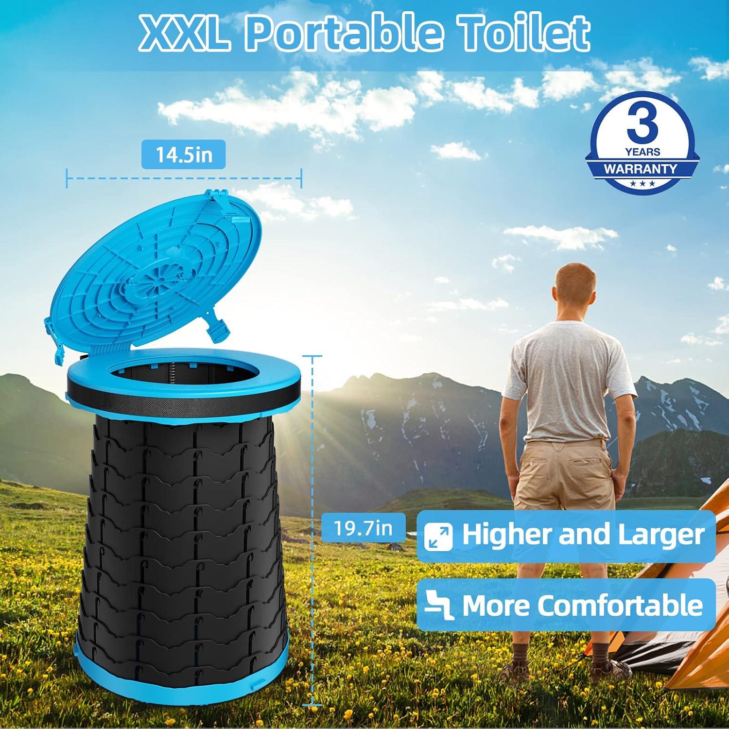 Inodoro Portátil Panmout XXL Ajustable 50 cm para Camping