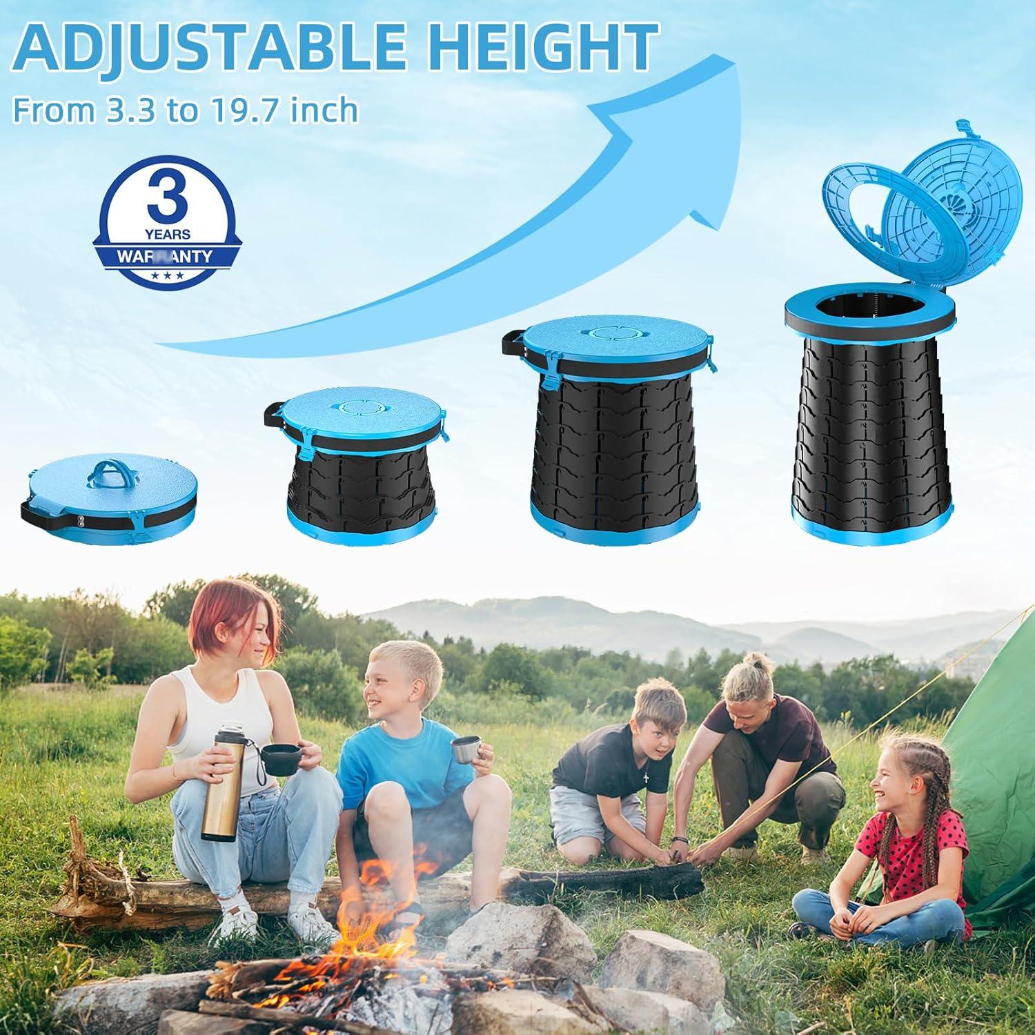 Inodoro Portátil Panmout XXL Ajustable 50 cm para Camping