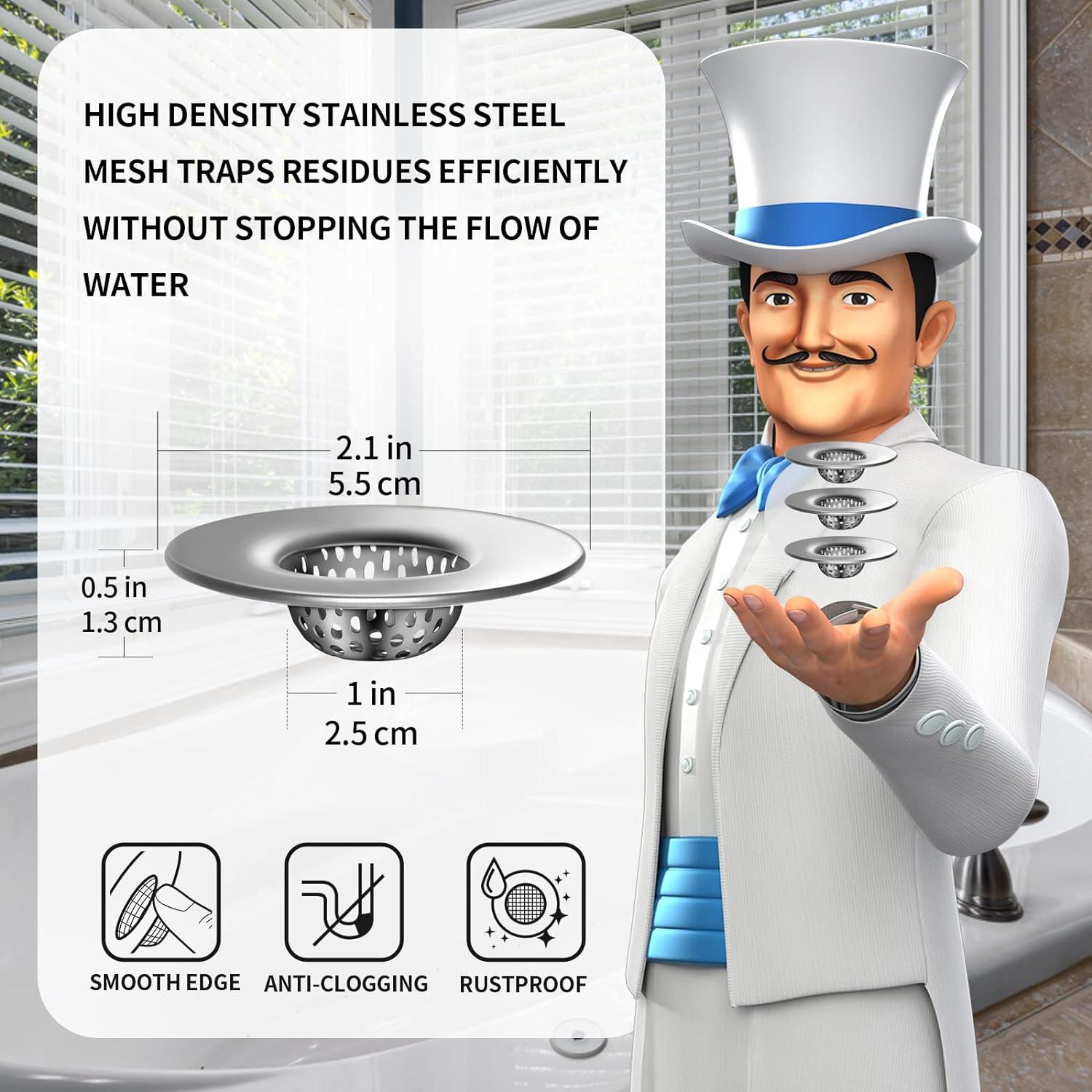 Colador de Fregadero MR.SIGA Acero Inoxidable Paquete de 3