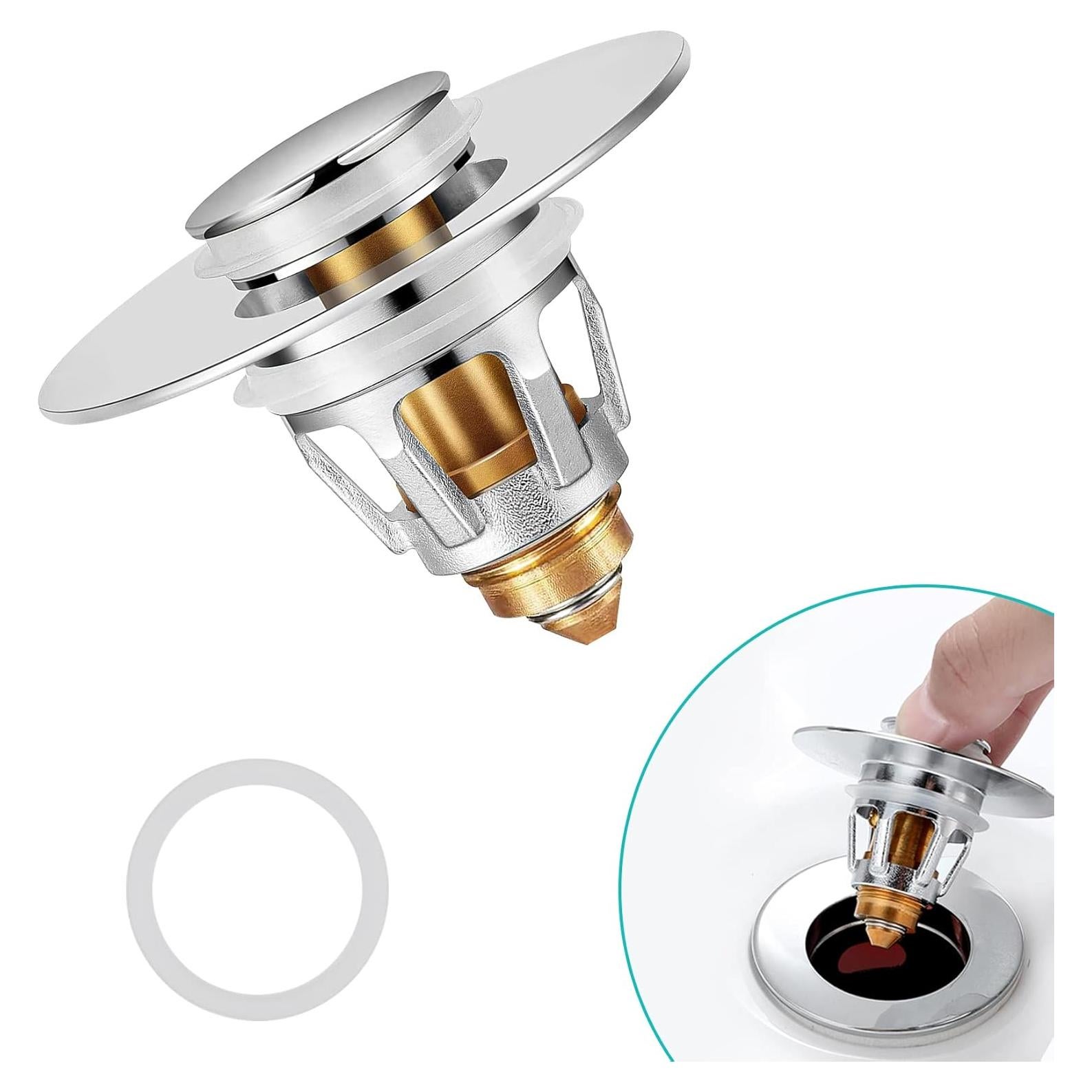 Tapón de Fregadero HAPPUP Universal Latón 2 en 1 5 cm