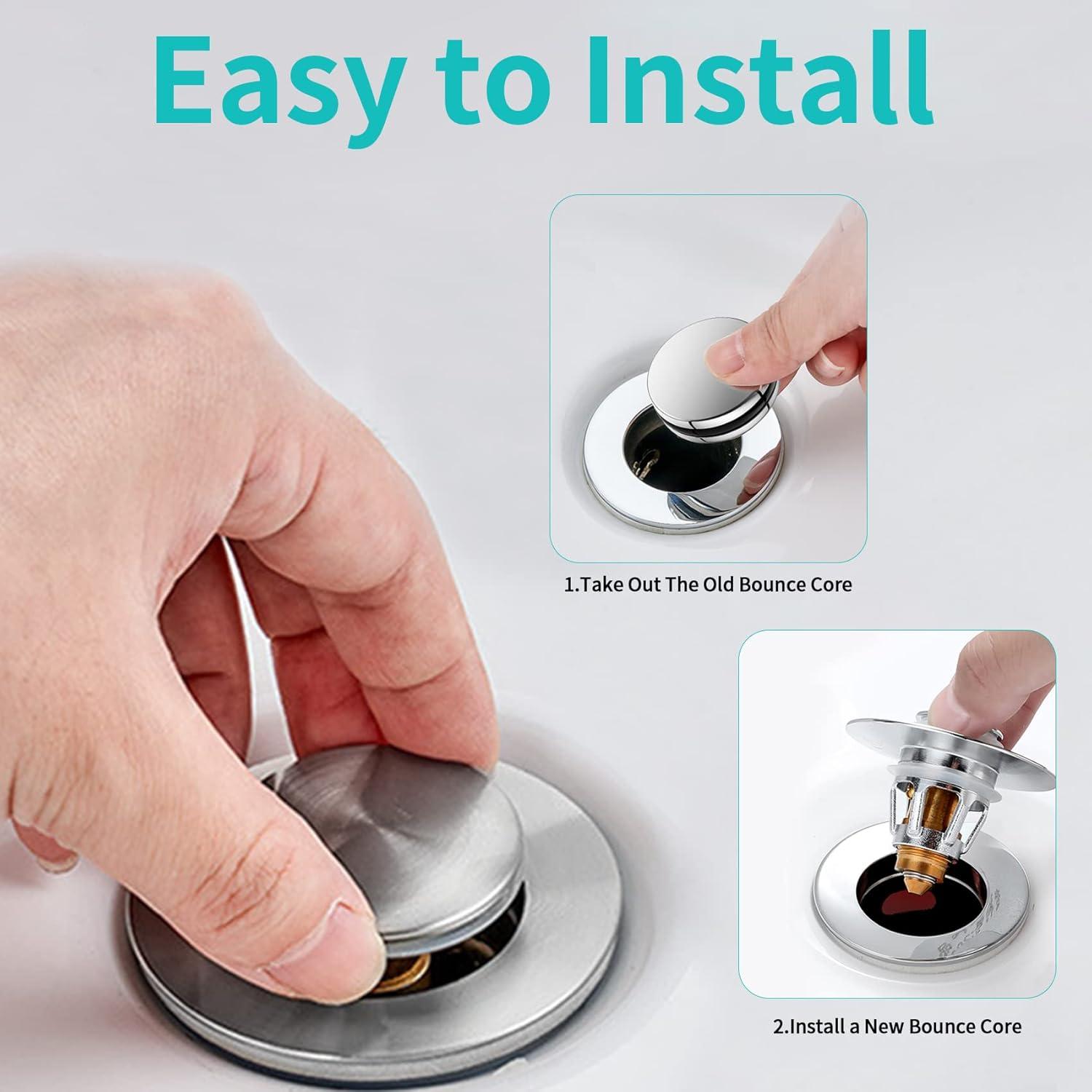 Tapón de Fregadero HAPPUP Universal Latón 2 en 1 5 cm