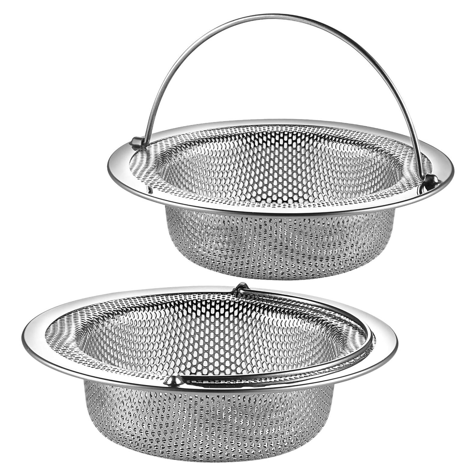 Colador de Fregadero de Cocina JULUJU Acero Inoxidable 2 Pzas