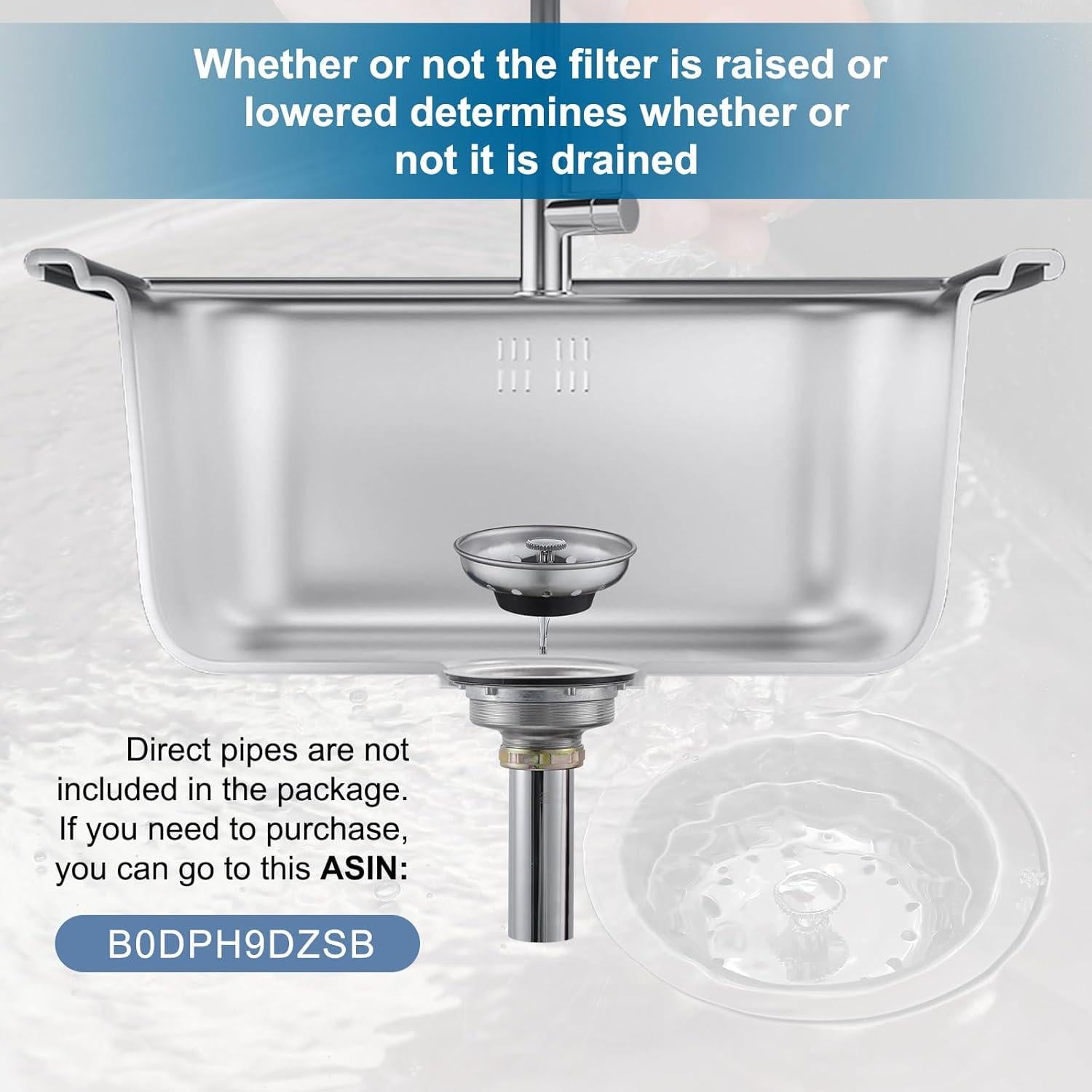 Colador de Drenaje Acero Inoxidable ZM 8,89 cm Antibloqueo