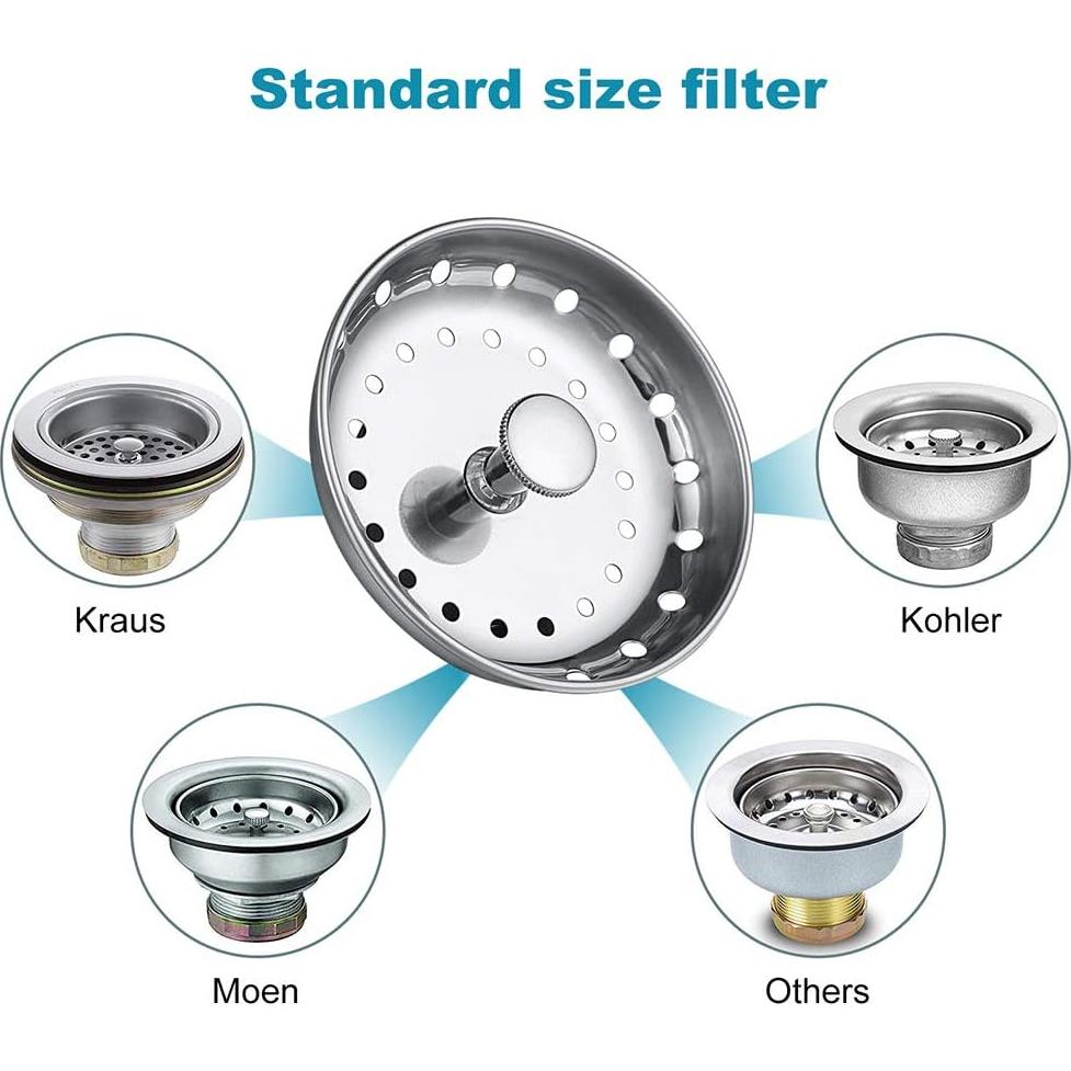 Colador de desagüe Carry360 6 Paquetes Acero Inoxidable