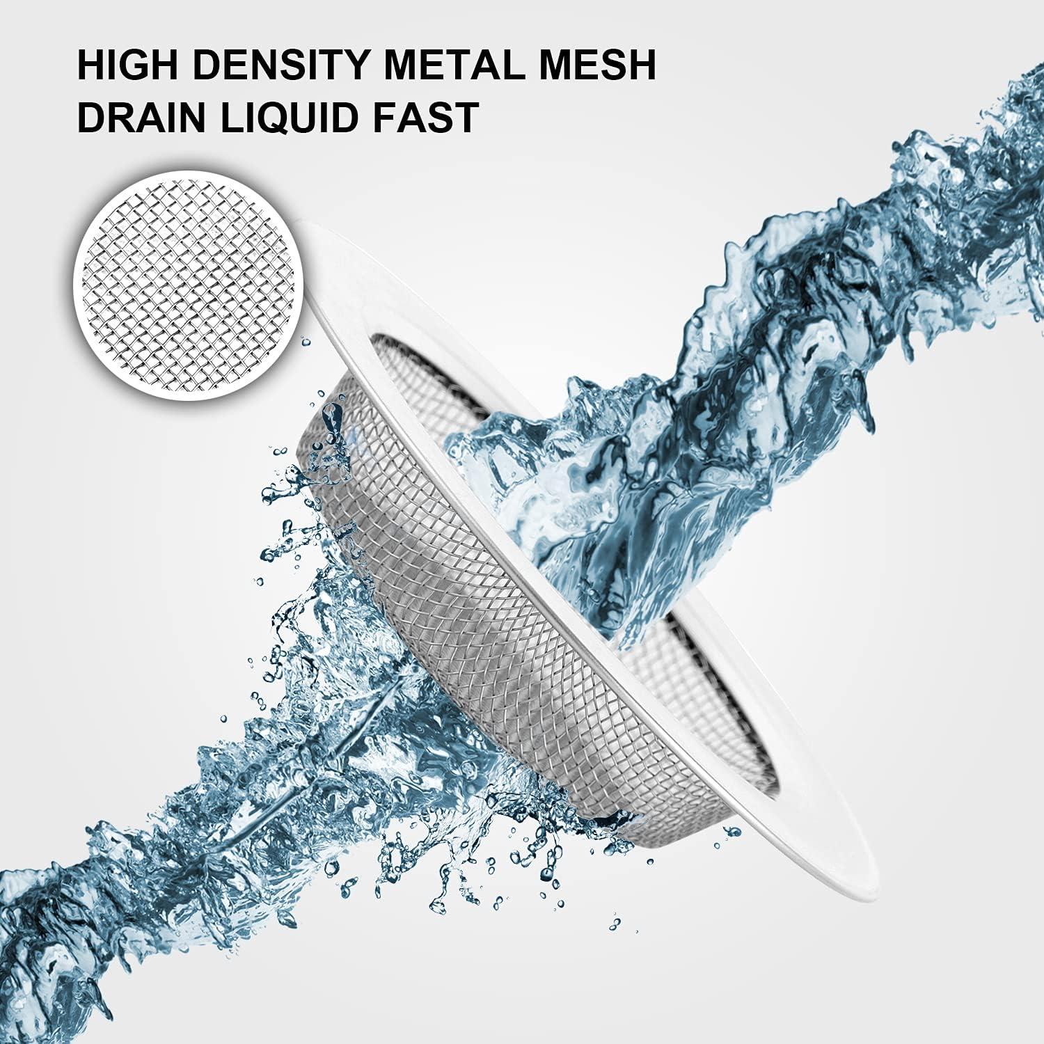 Colador de Fregadero de Acero Inoxidable CORNERJOY 2PCS 11.4cm