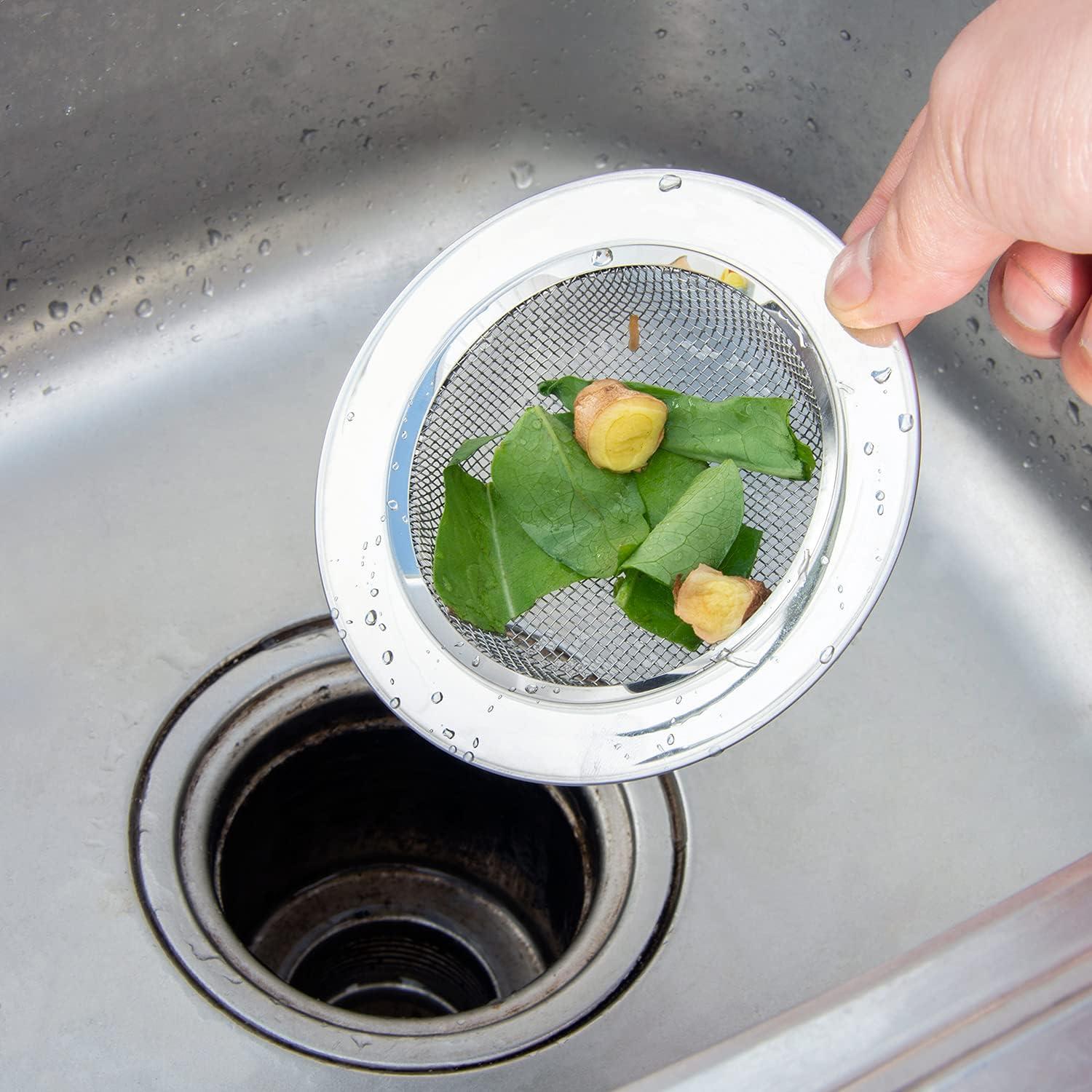 Colador de Fregadero de Acero Inoxidable CORNERJOY 2PCS 11.4cm