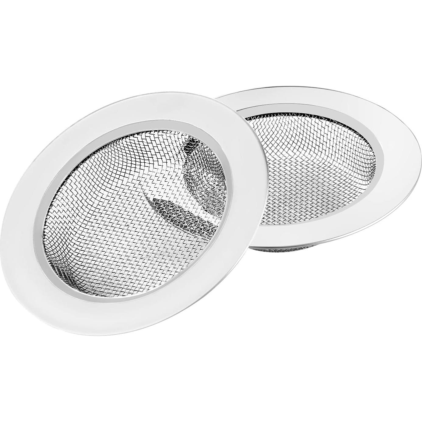 Colador de Fregadero de Acero Inoxidable CORNERJOY 2PCS 11.4cm