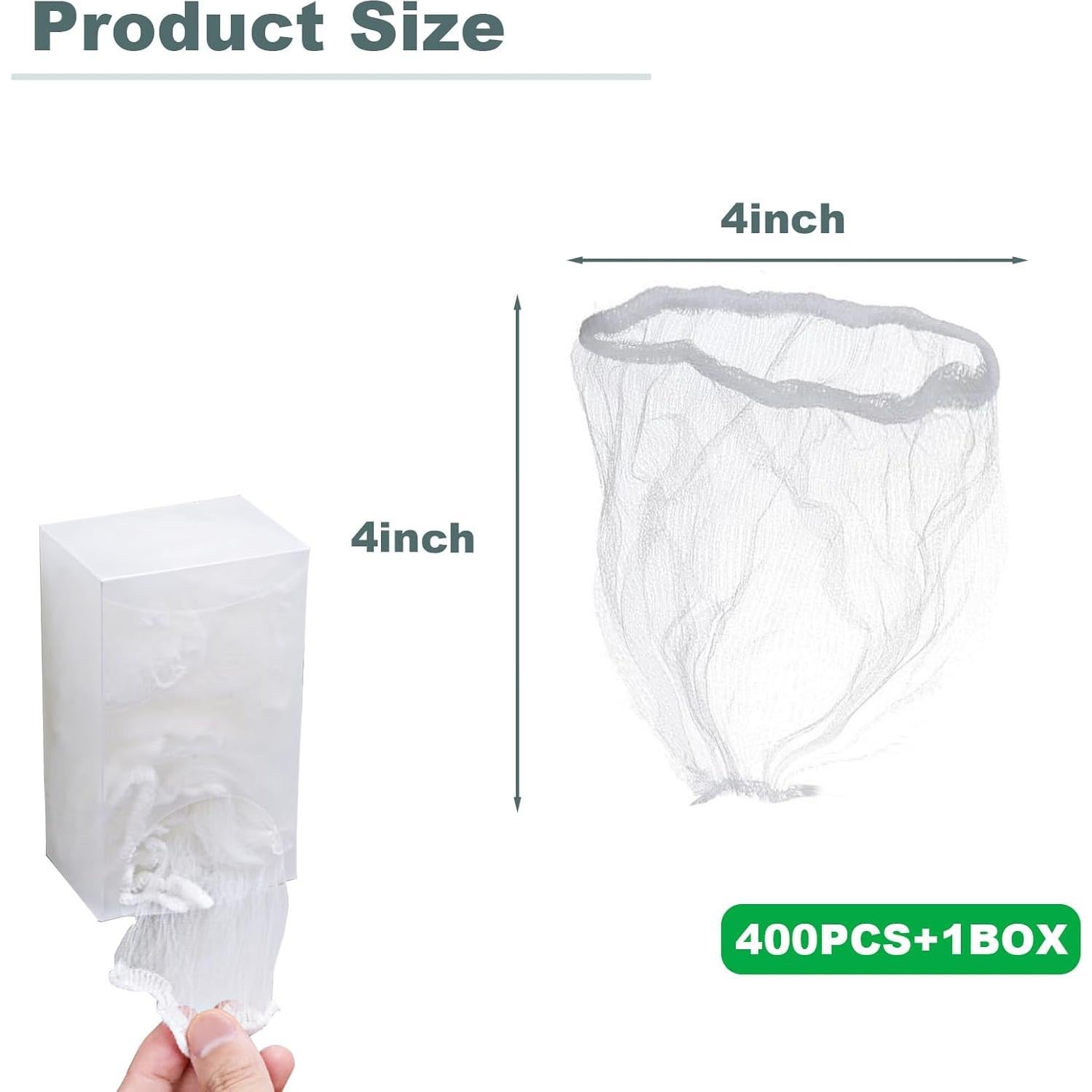 400 Bolsas Filtro Malla Desechables CHIAOJIHE 10x10 cm