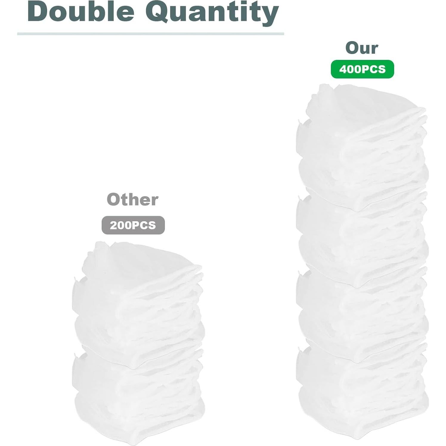 400 Bolsas Filtro Malla Desechables CHIAOJIHE 10x10 cm