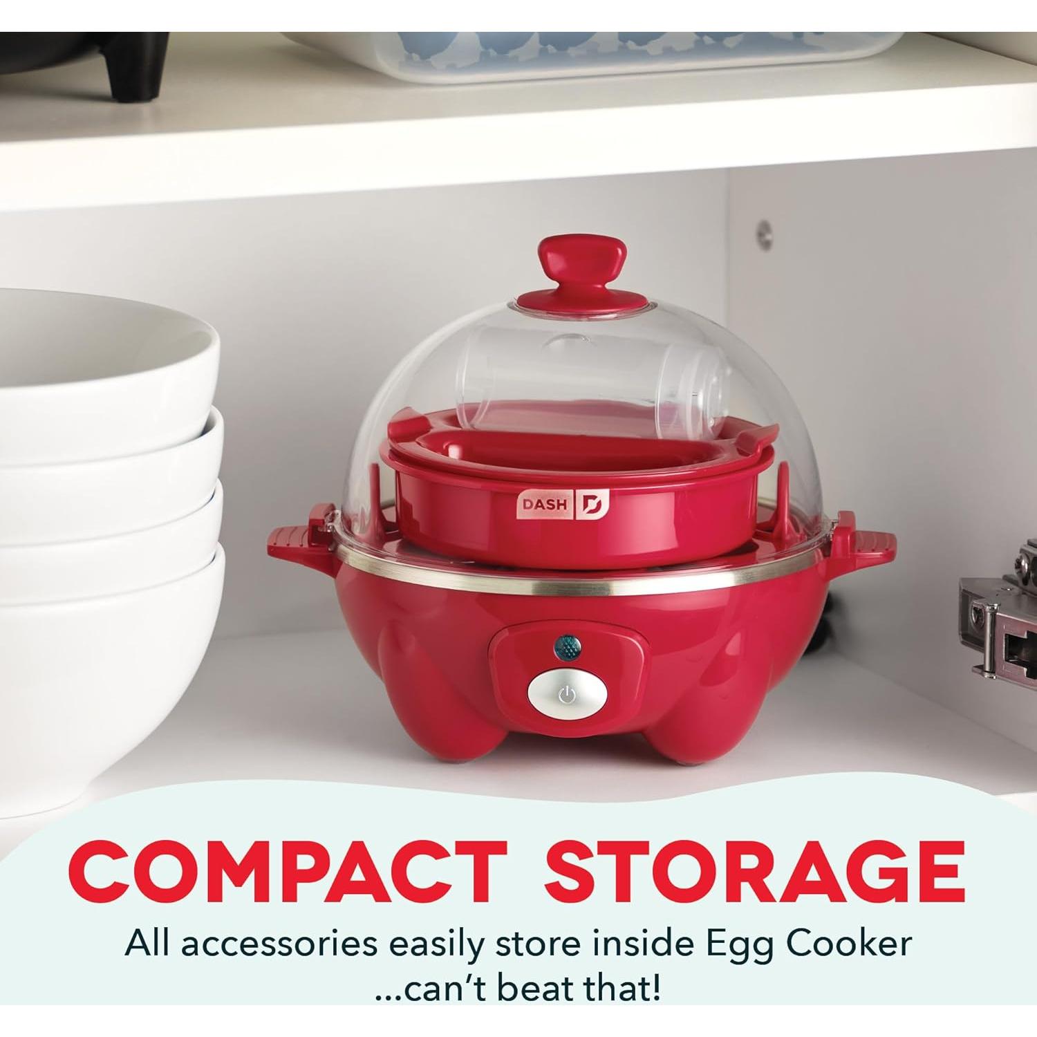 Cocedor de Huevos DASH Rapid 7 Huevos Eléctrico Rojo