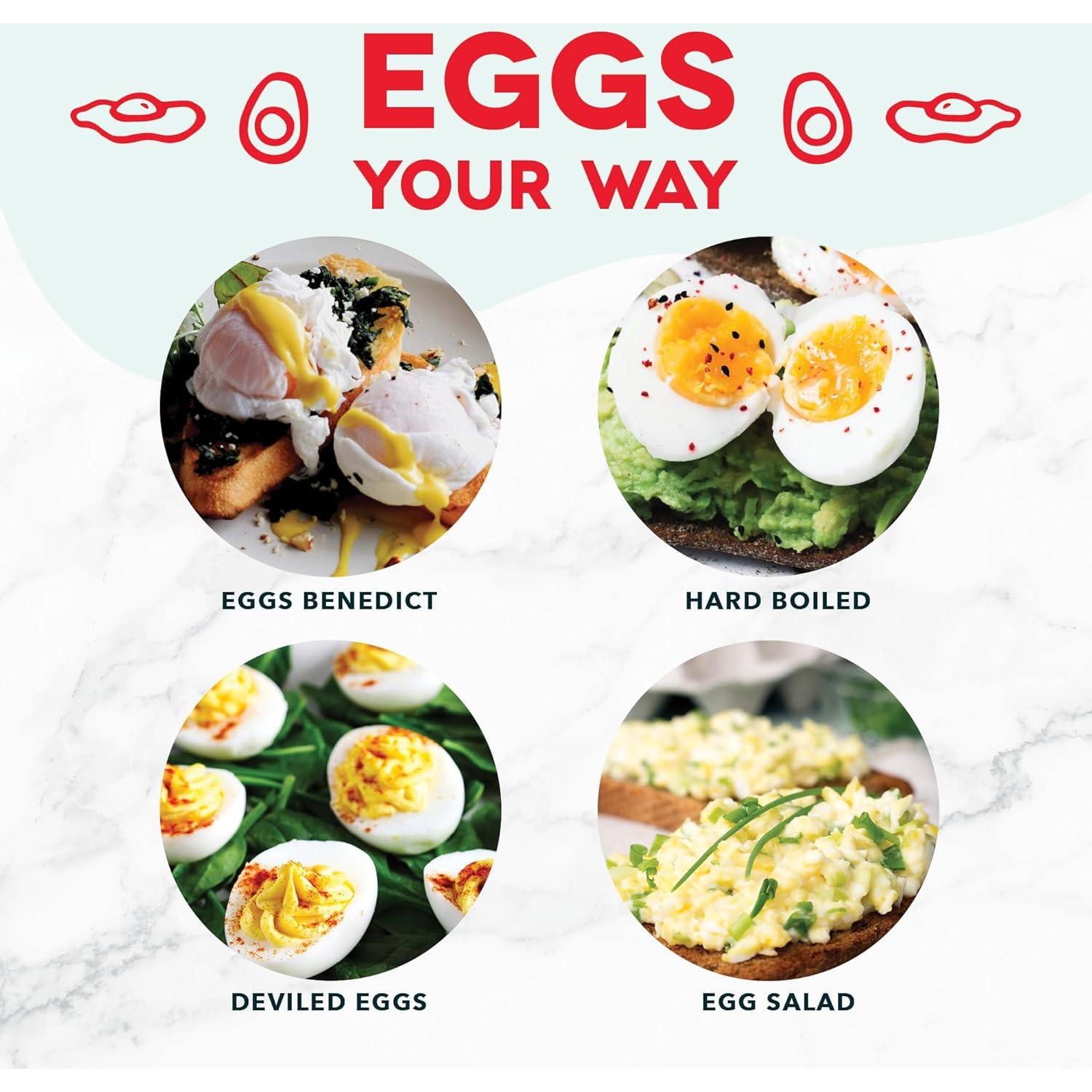 Cocedor de Huevos DASH Rapid 7 Huevos Eléctrico Rojo