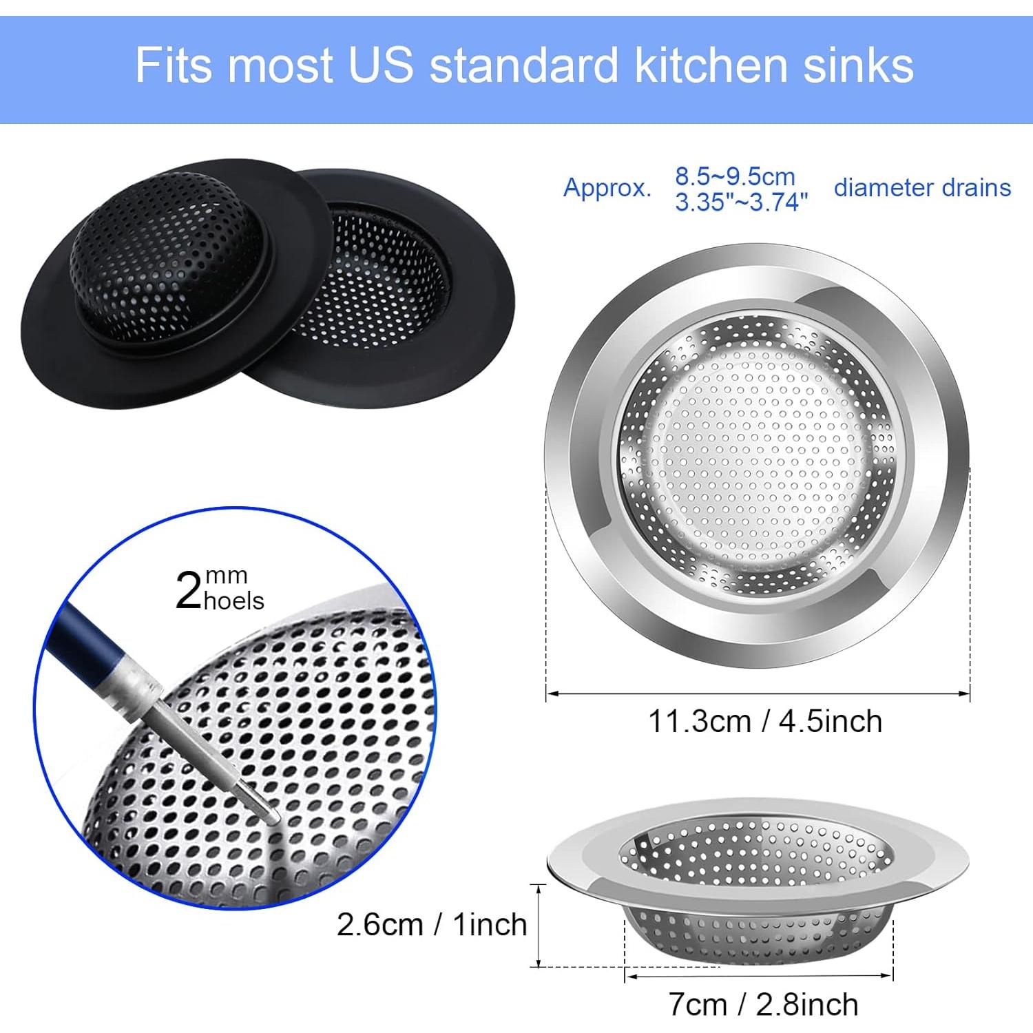 Colador de desagüe V-TOP acero inoxidable 4 piezas 11.43 cm