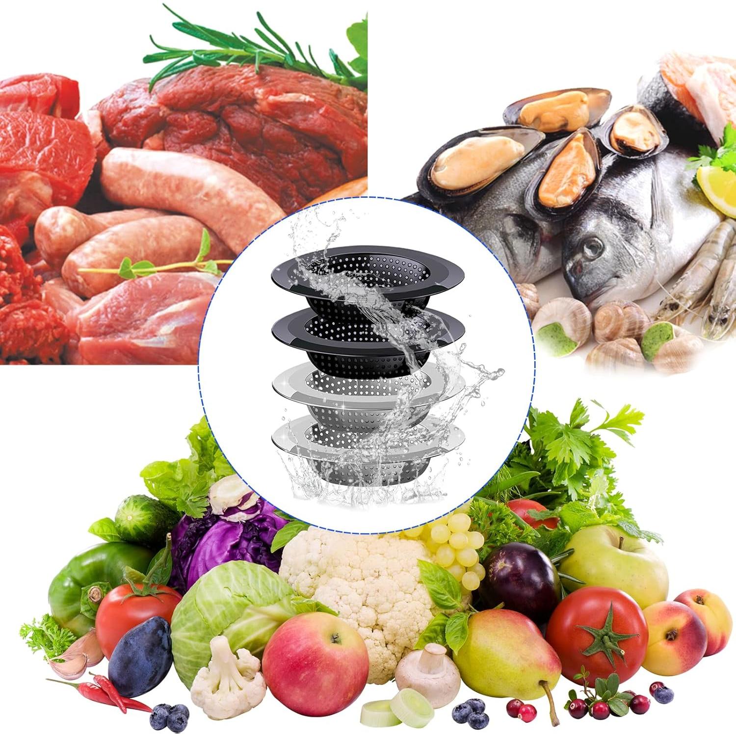 Colador de desagüe V-TOP acero inoxidable 4 piezas 11.43 cm