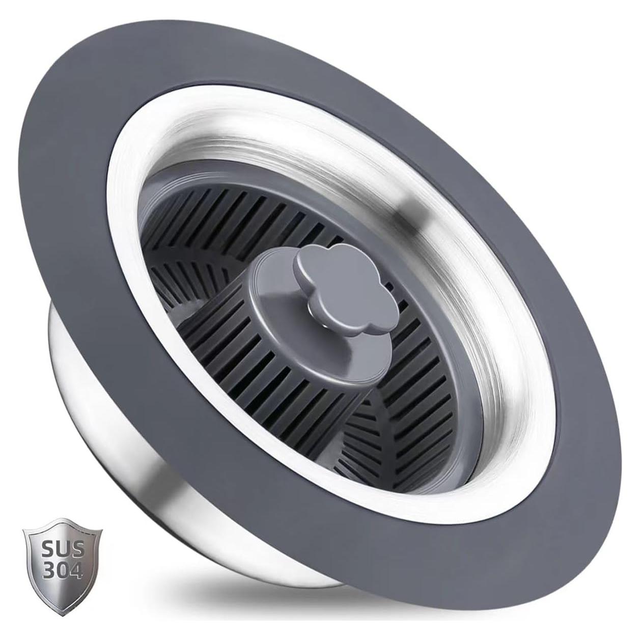 Colador y tapón de desagüe WSYLEN 3 en 1 acero inoxidable