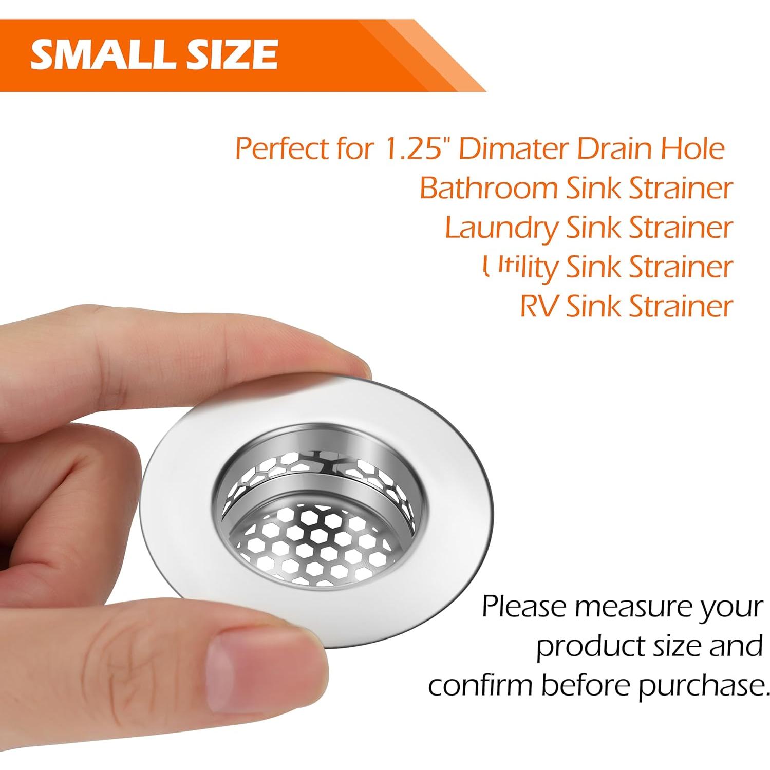 Colador de desagüe de acero inoxidable NADTLSS - 3 unidades