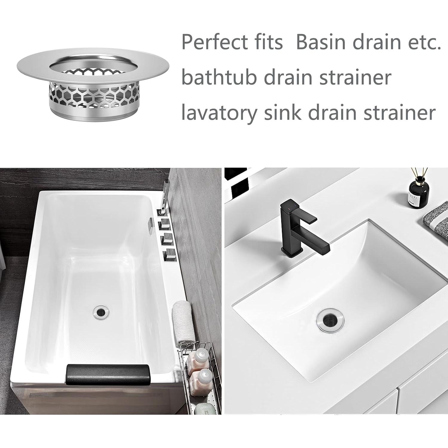 Colador de desagüe de acero inoxidable NADTLSS - 3 unidades