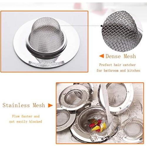 Filtro de Drenaje Acero Inoxidable Feeke - 2 Piezas 5.3cm