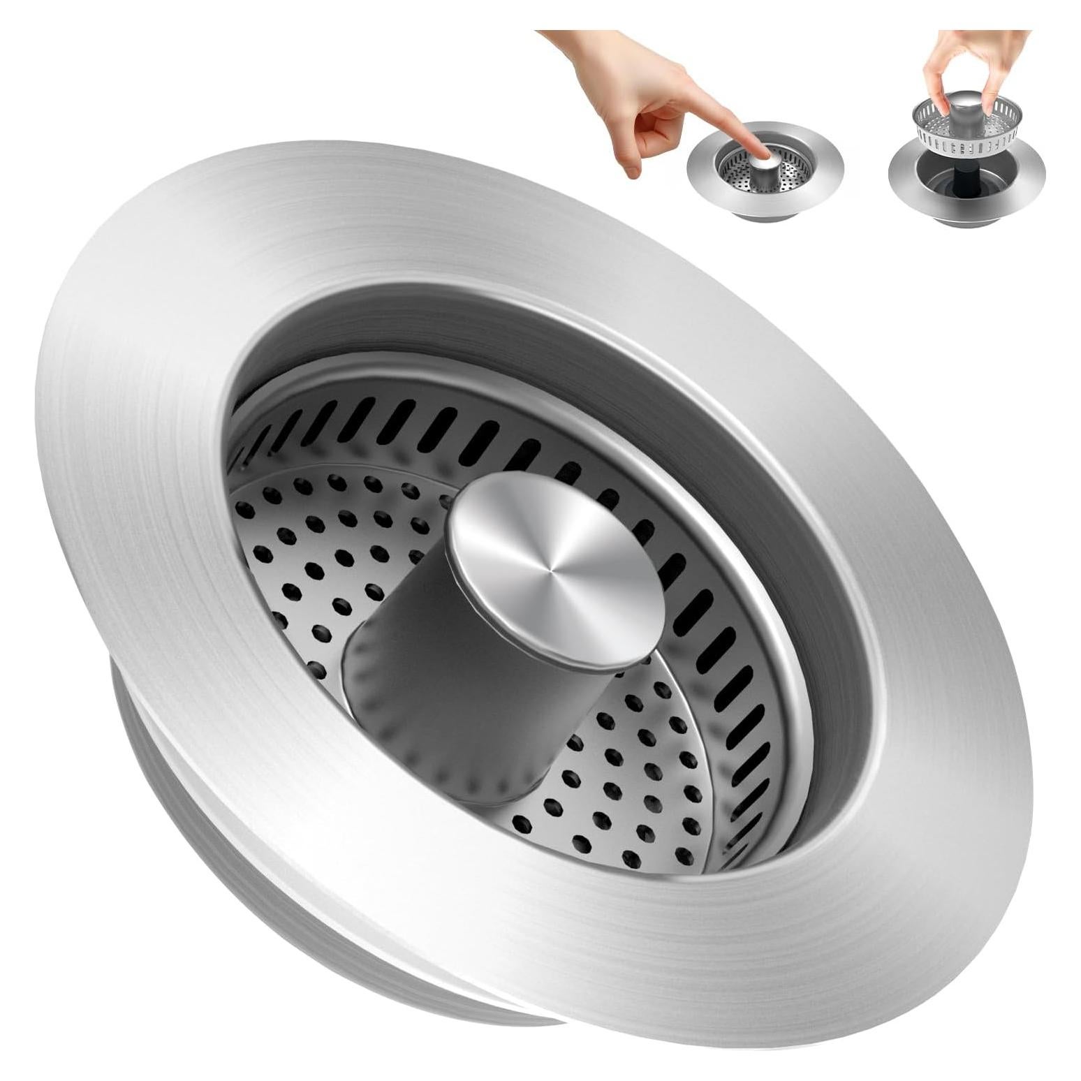 Colador de desagüe ULIOLI 3 en 1 acero inoxidable 181g