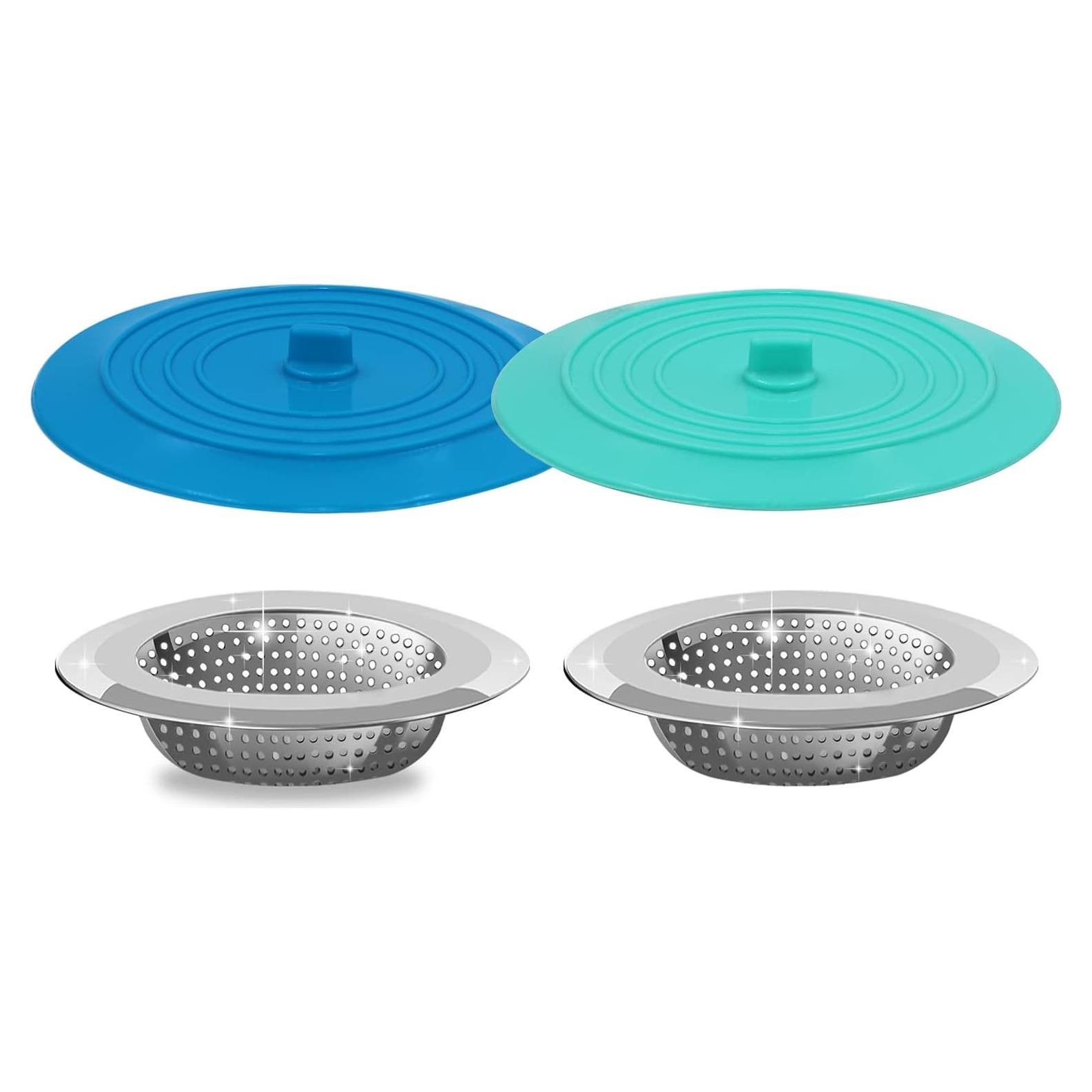 V-TOP Filtro de Drenaje de Cocina 4 Piezas Acero Inoxidable