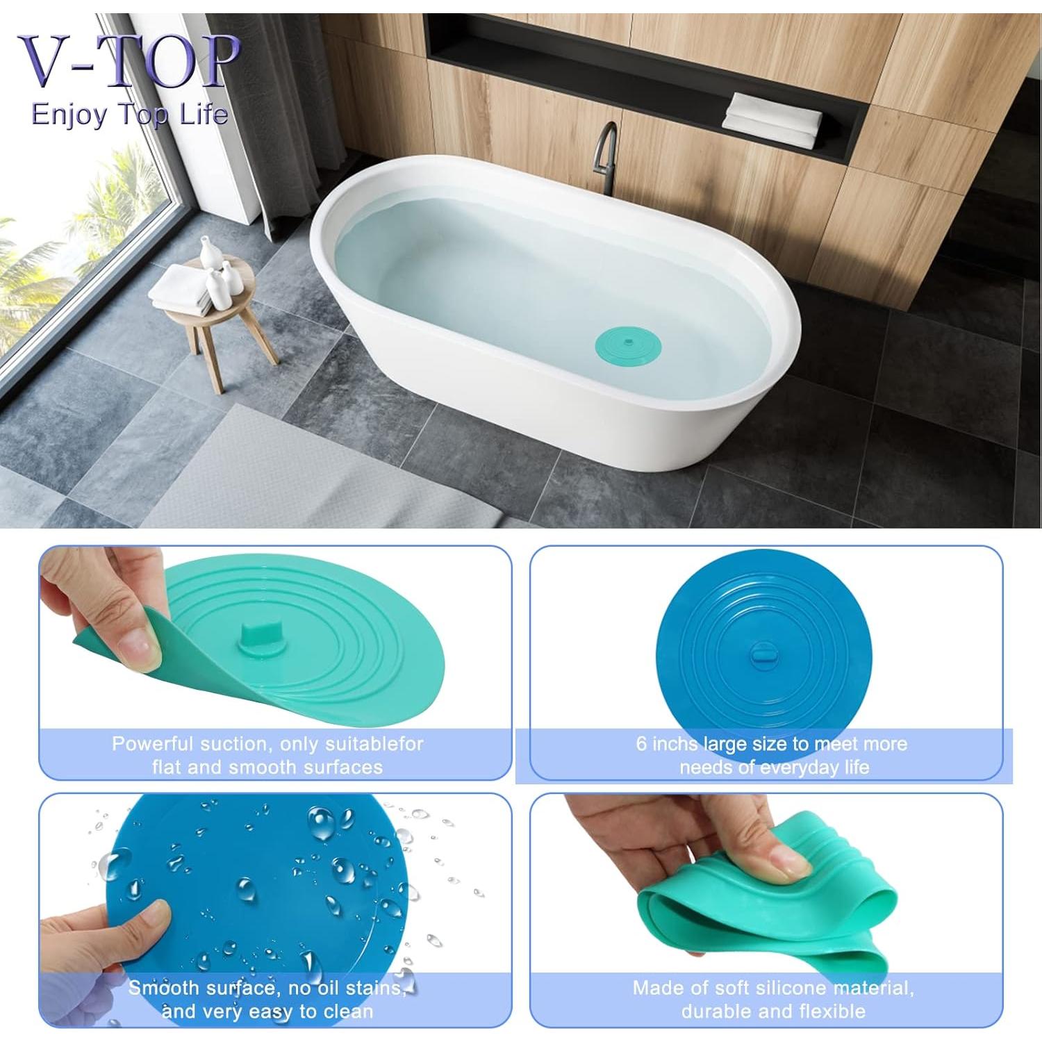 V-TOP Filtro de Drenaje de Cocina 4 Piezas Acero Inoxidable