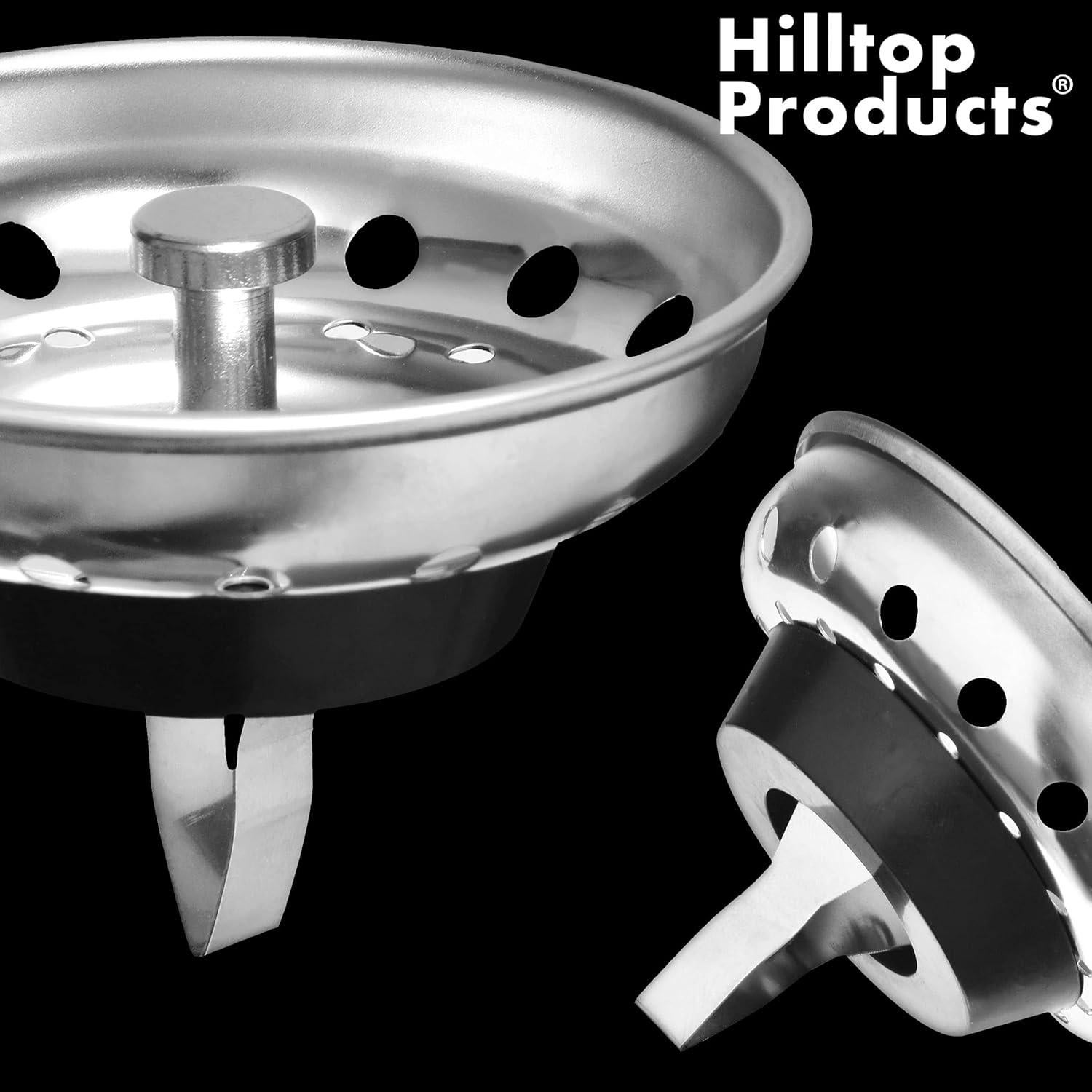 Paquete de 2 Filtro y Tapón de Fregadero Hilltop 8,89 cm