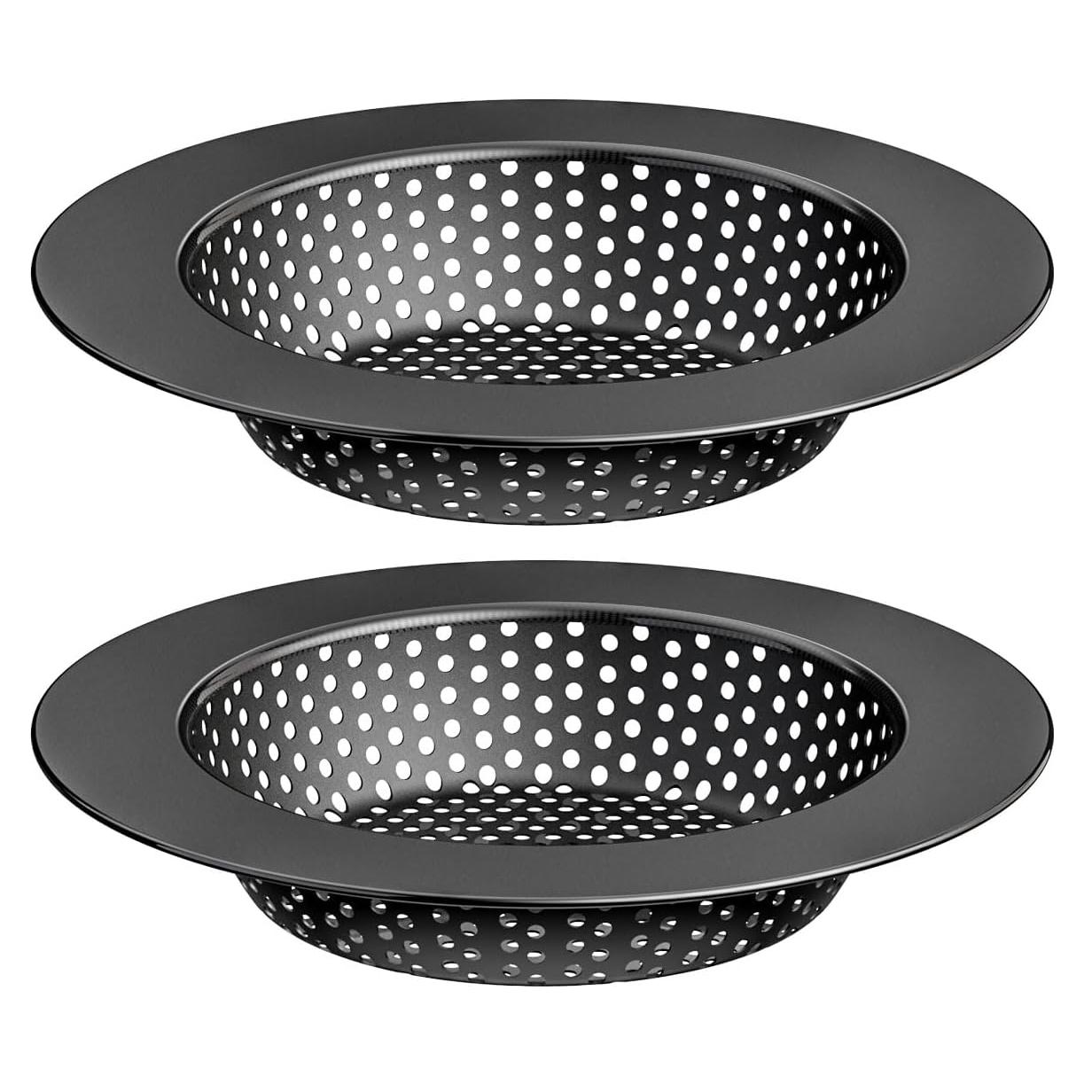 Colador de desagüe Hontunry 11,43 cm acero inoxidable 2 unidades