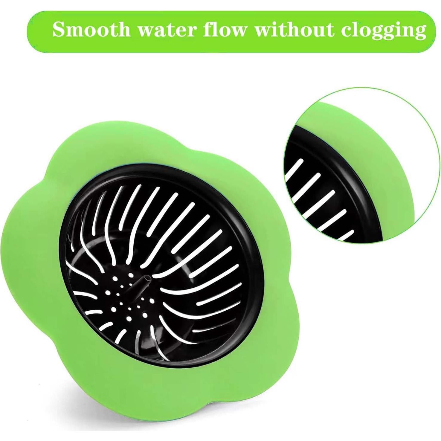 Colador de Fregadero de Cocina SJDLGN 2 Pcs Silicona 11,43 cm