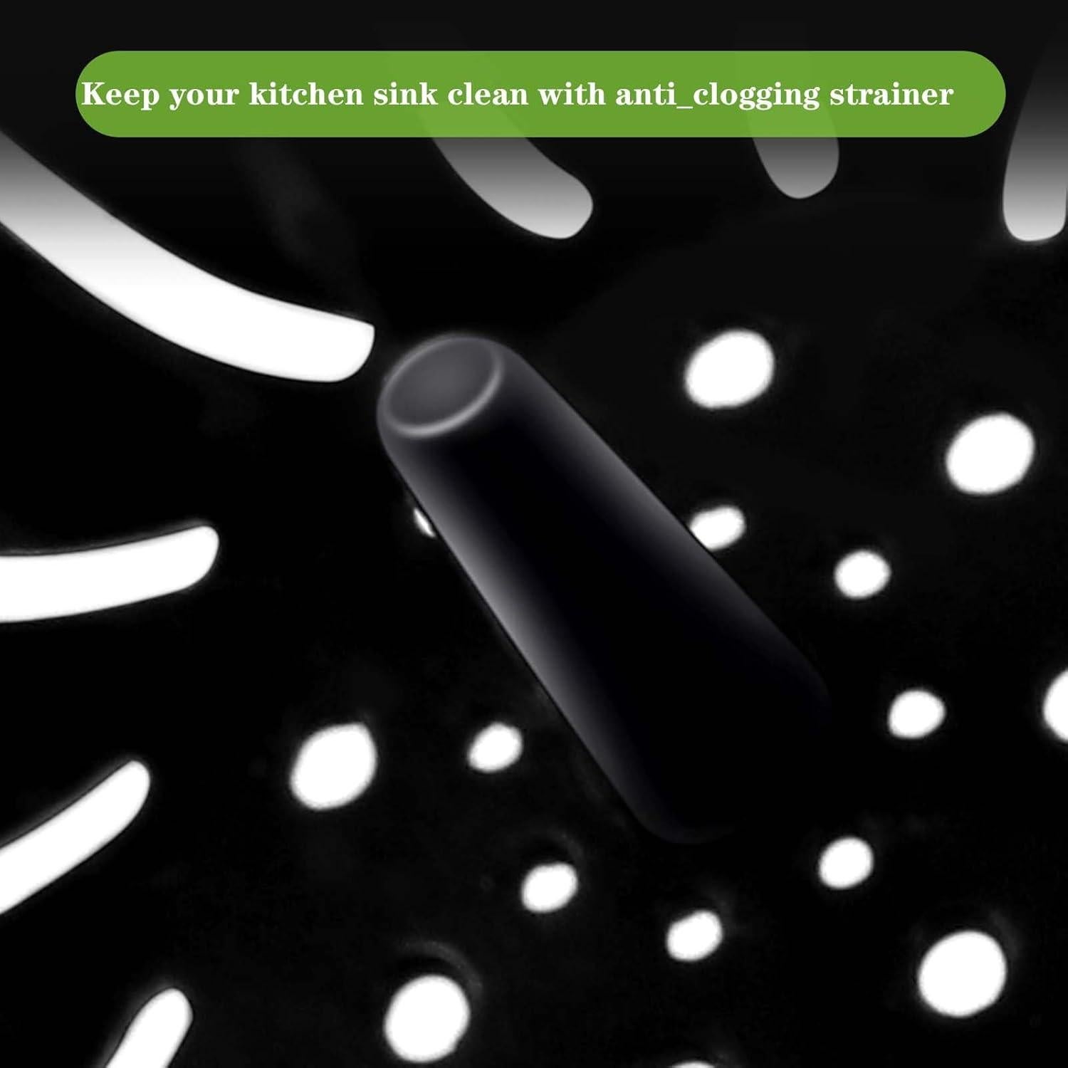 Colador de Fregadero de Cocina SJDLGN 2 Pcs Silicona 11,43 cm