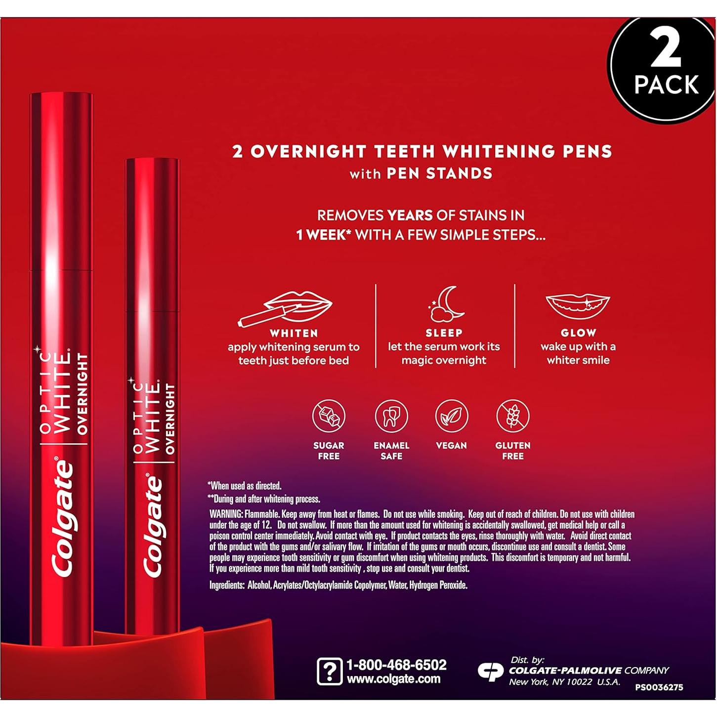 Bolígrafo Blanqueador Colgate Optic White Pack de 2
