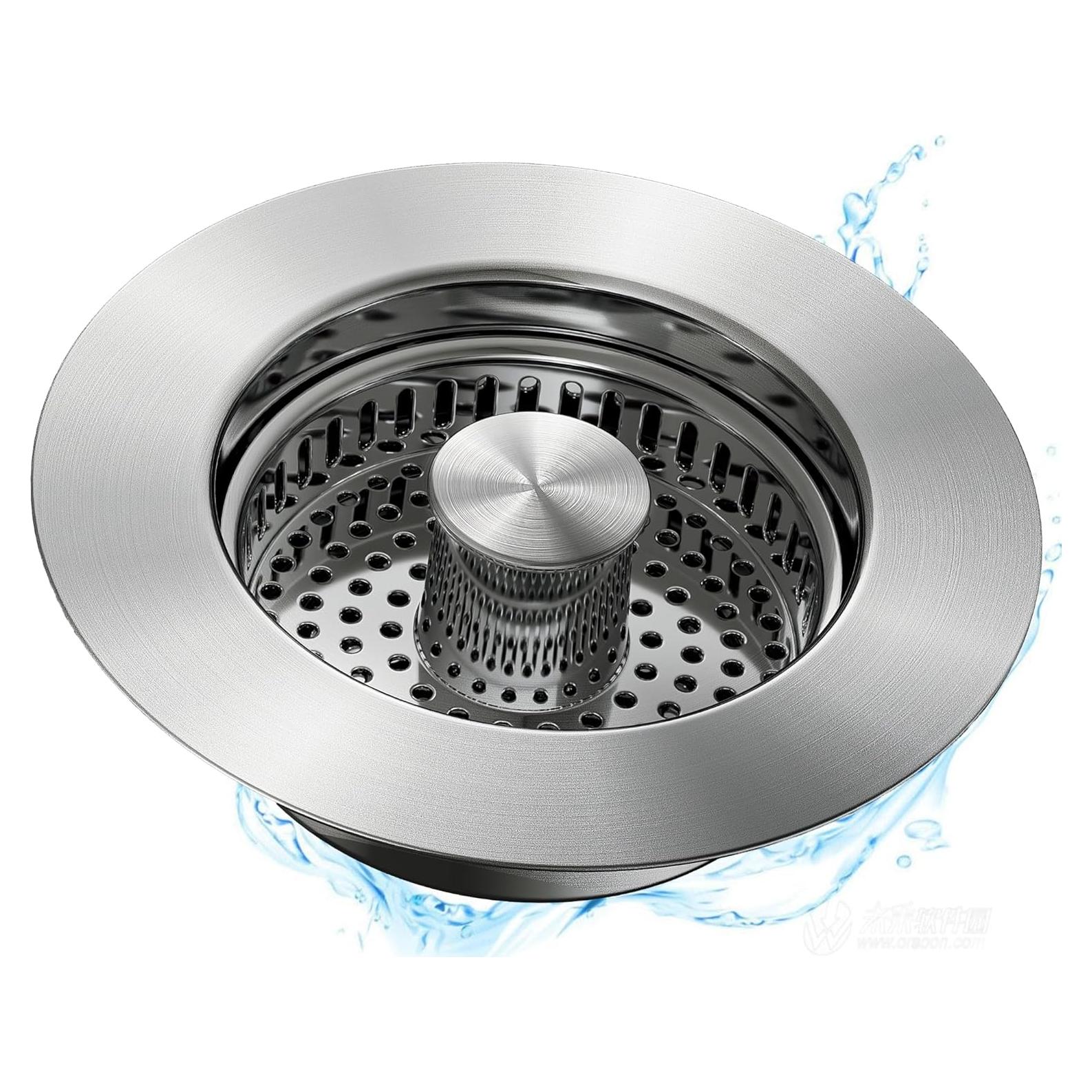 Colador de desagüe 3 en 1 YKWL de acero inoxidable 304