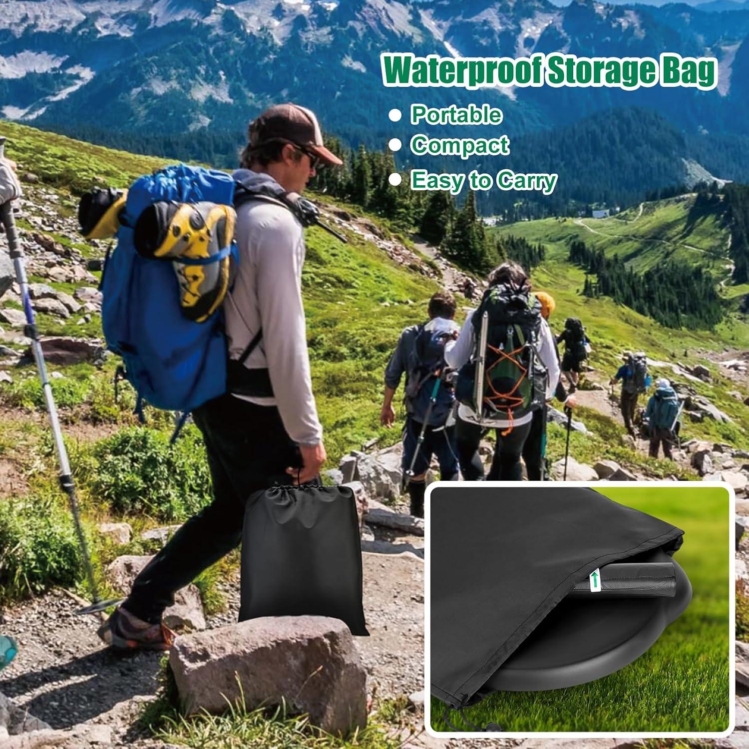 Asiento de Inodoro Portátil PAHTTO para Cubo 19L con Tapa