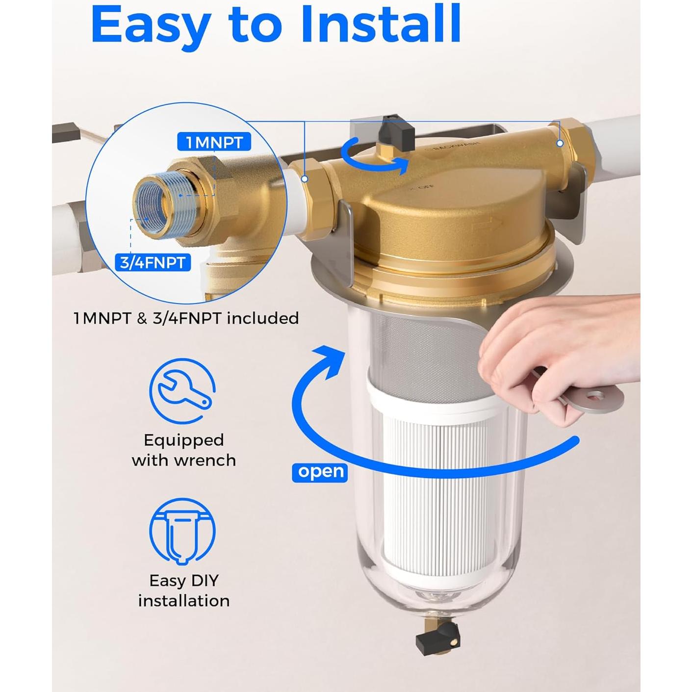 Filtro de Sedimentos Waterdrop WD-BG101 100 Micrones