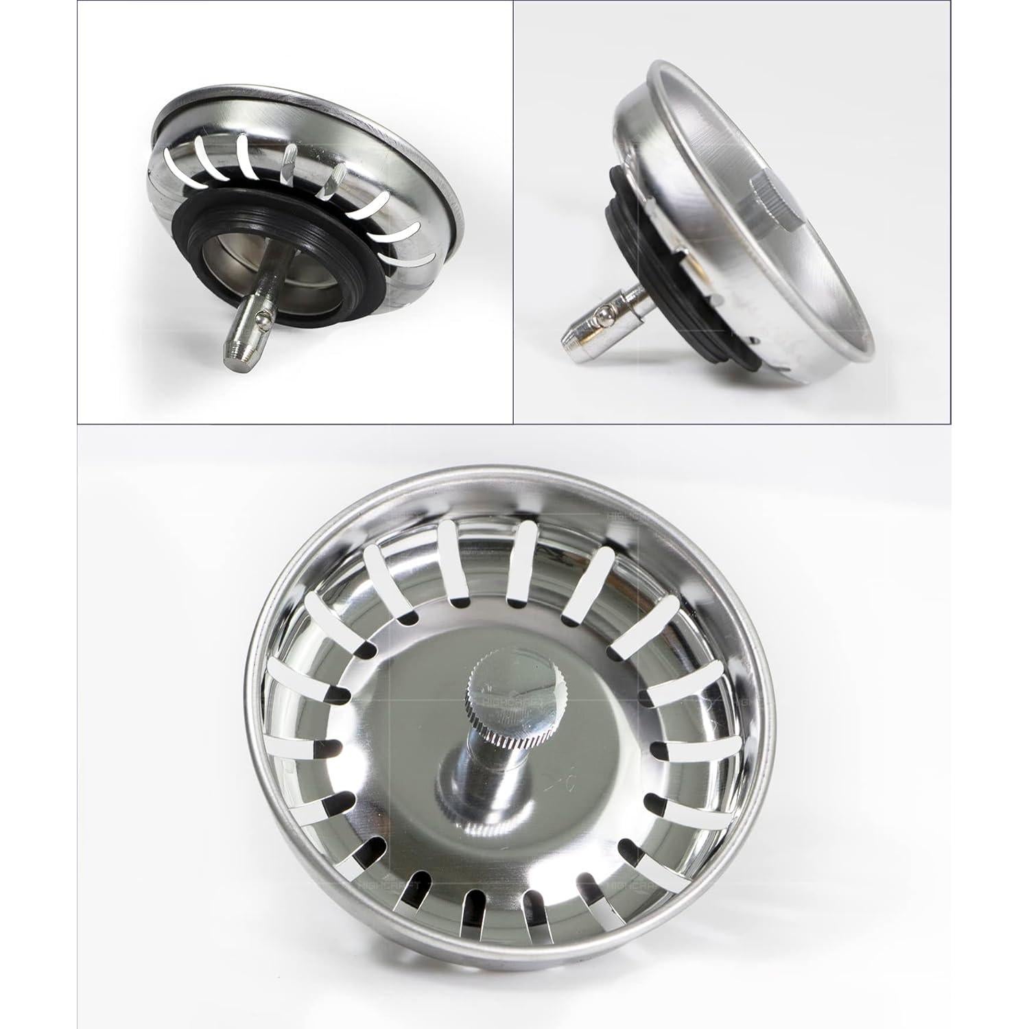 Filtro de fregadero Highcraft 9754JO acero inoxidable 8,26 cm