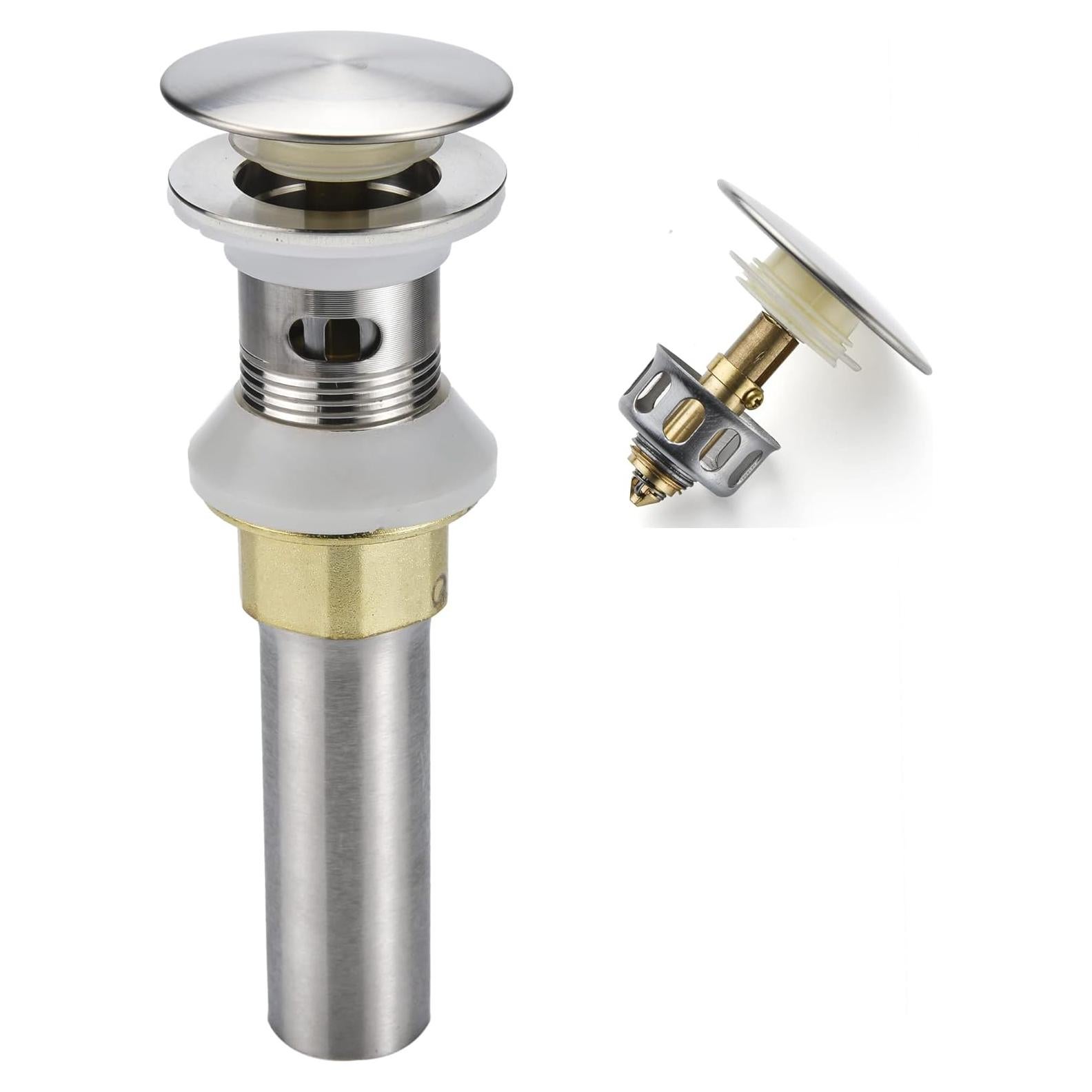 Desagüe de lavabo Rockgoya acero inoxidable niquelado 26 cm