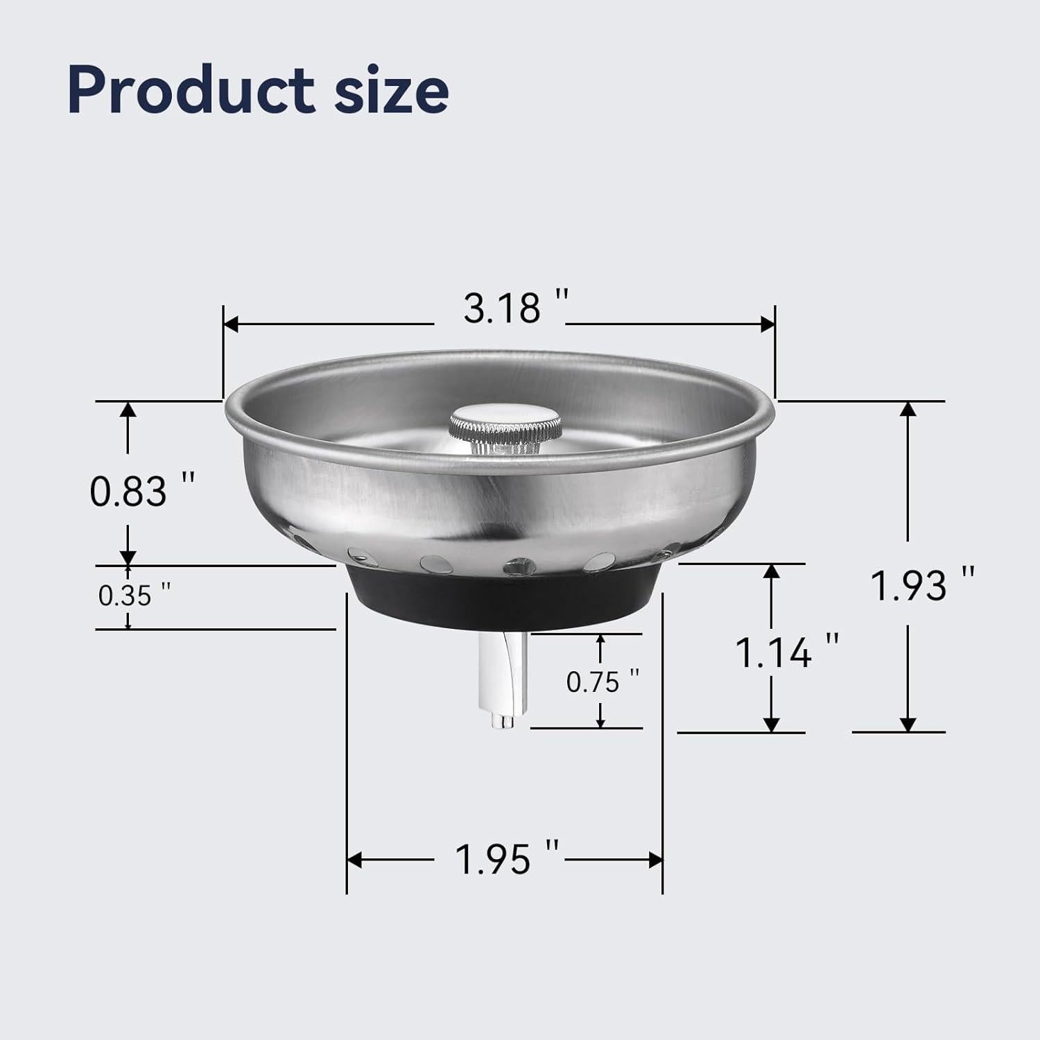 Combo 2 Filtros y Tapas Fregadero Cocina ADKADI Acero Inoxidable