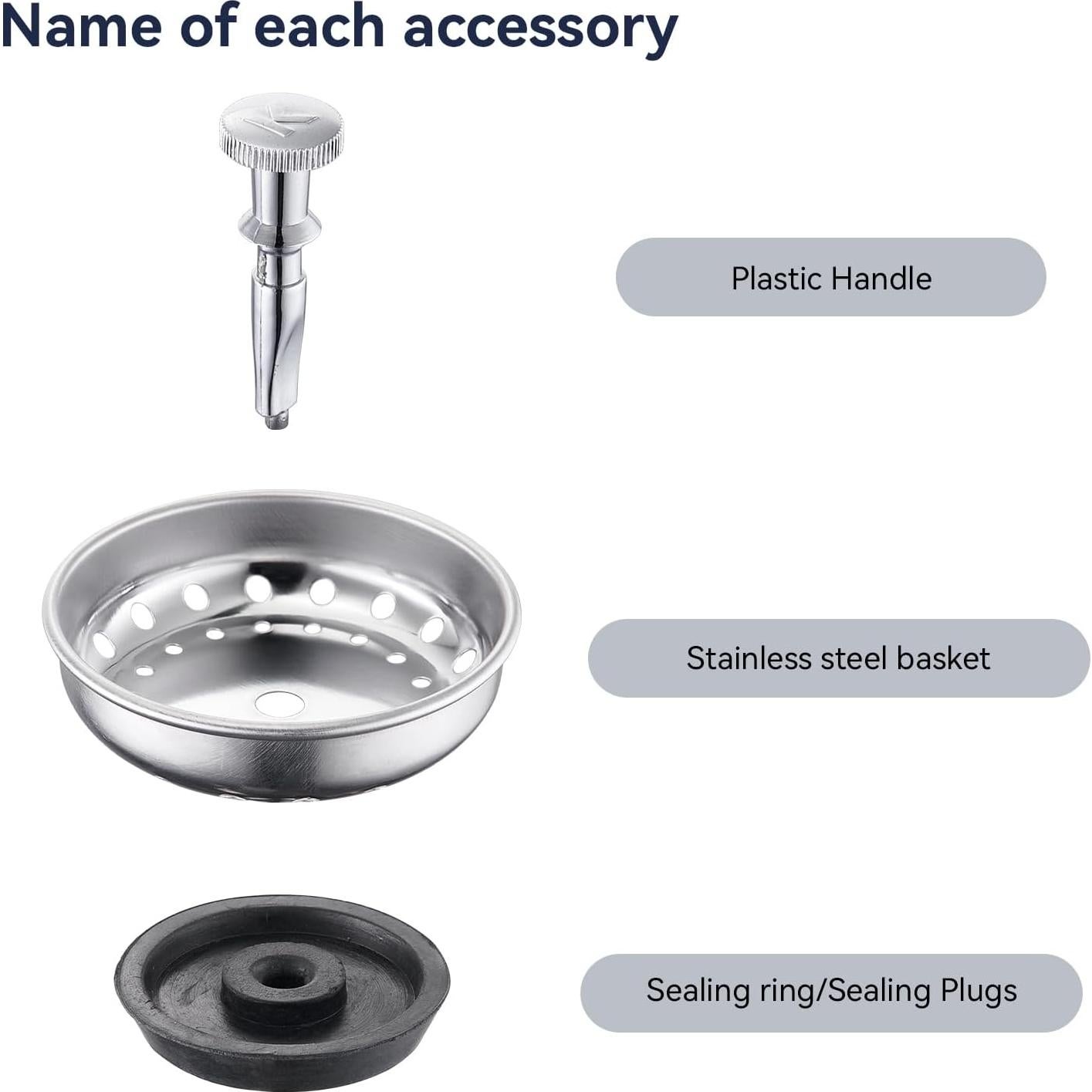 Combo 2 Filtros y Tapas Fregadero Cocina ADKADI Acero Inoxidable