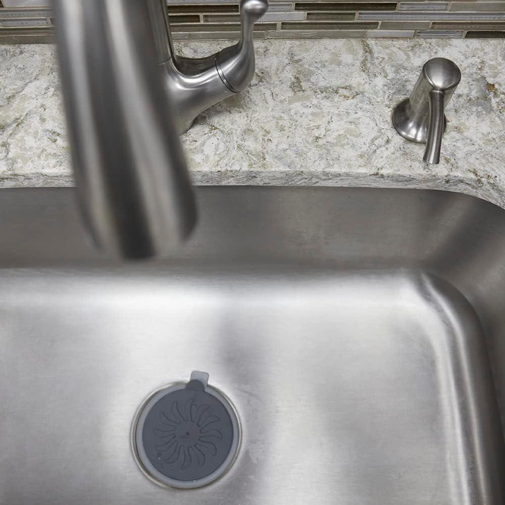 Colador y tapón de silicona gris Home Basics 12 cm