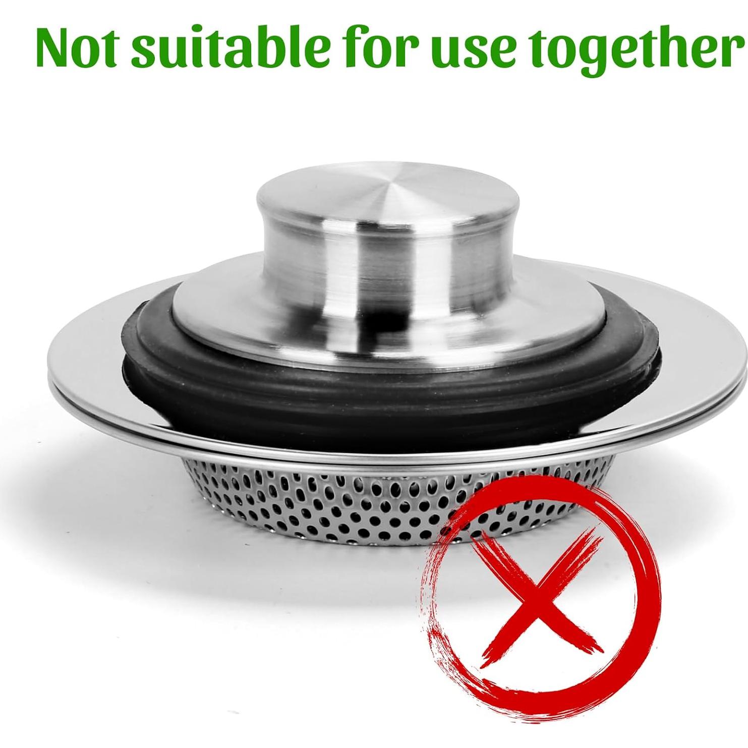 Filtro de desagüe de fregadero Windran 4.3" acero inoxidable