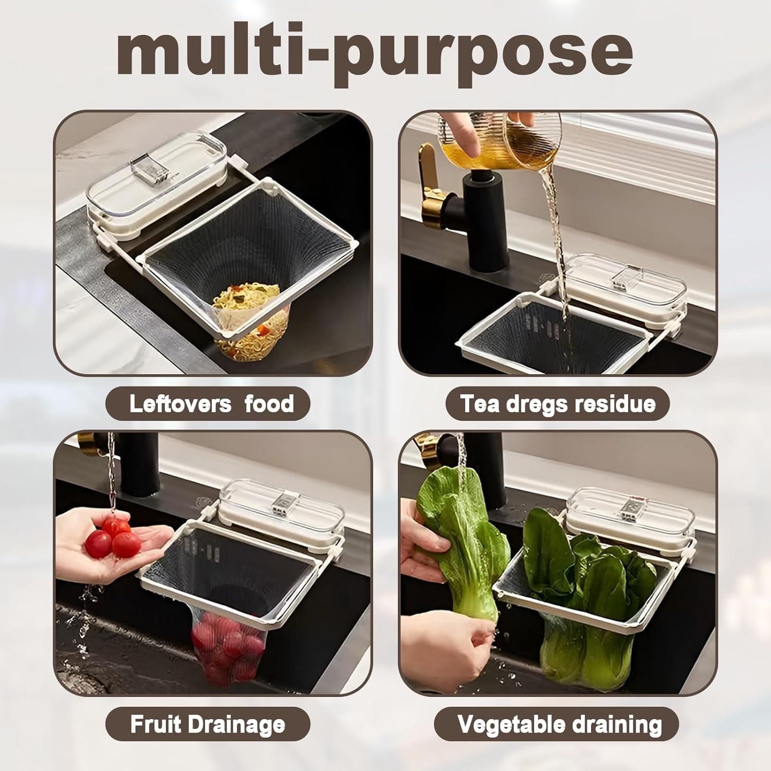 Colador de Fregadero con Ventosa Wshxjzyay 50 Bolsas Malla