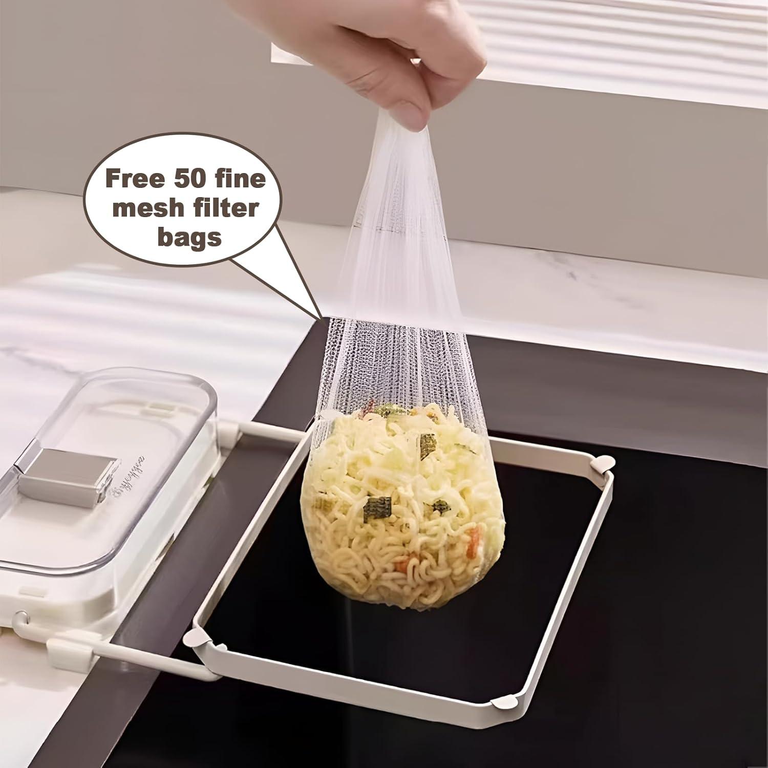 Colador de Fregadero con Ventosa Wshxjzyay 50 Bolsas Malla