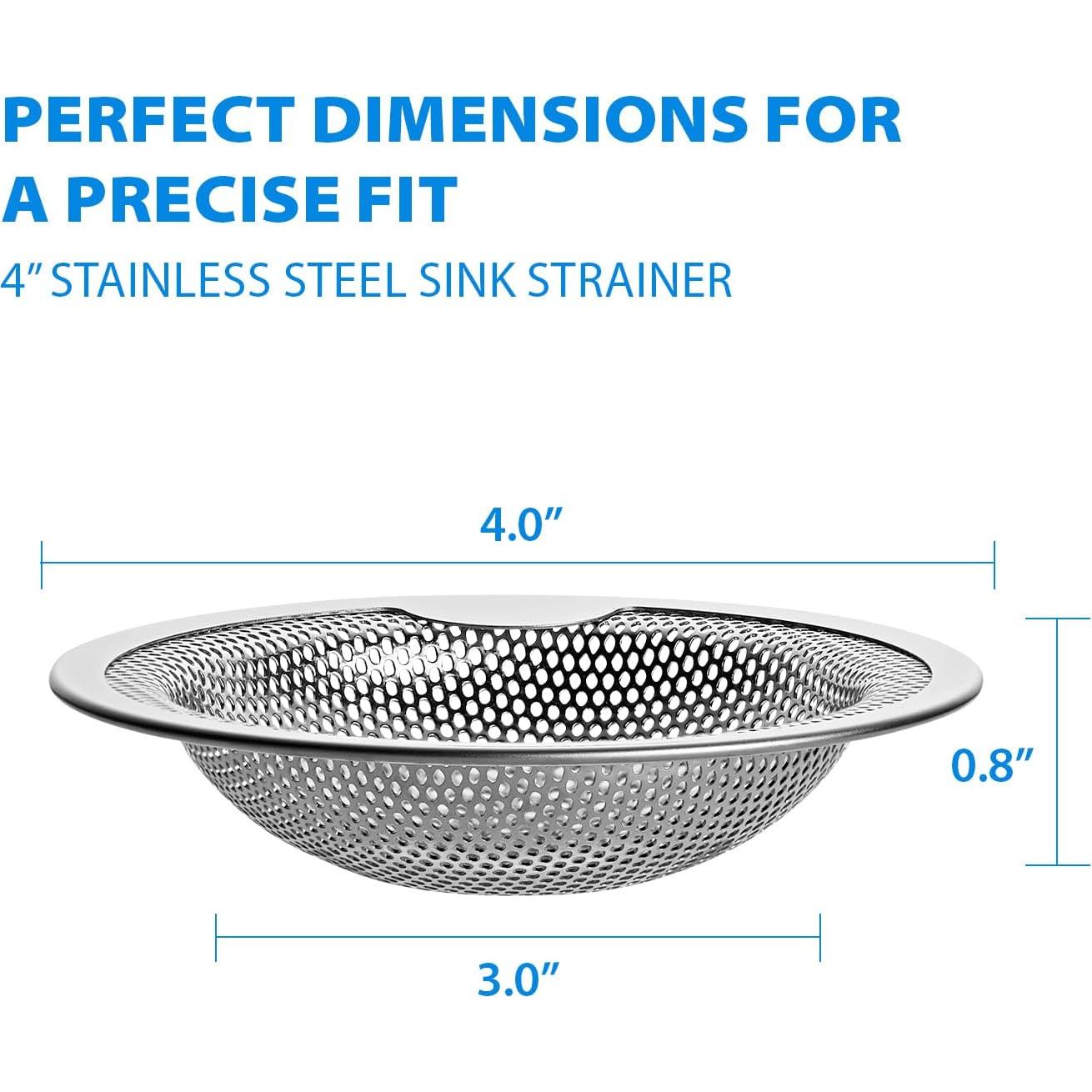 Colador de Fregadero ONUCP Acero Inoxidable 4" 2 Piezas