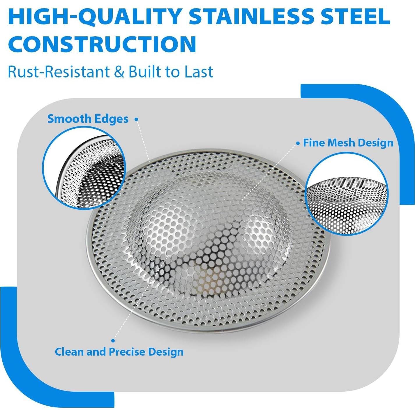 Colador de Fregadero ONUCP Acero Inoxidable 4" 2 Piezas